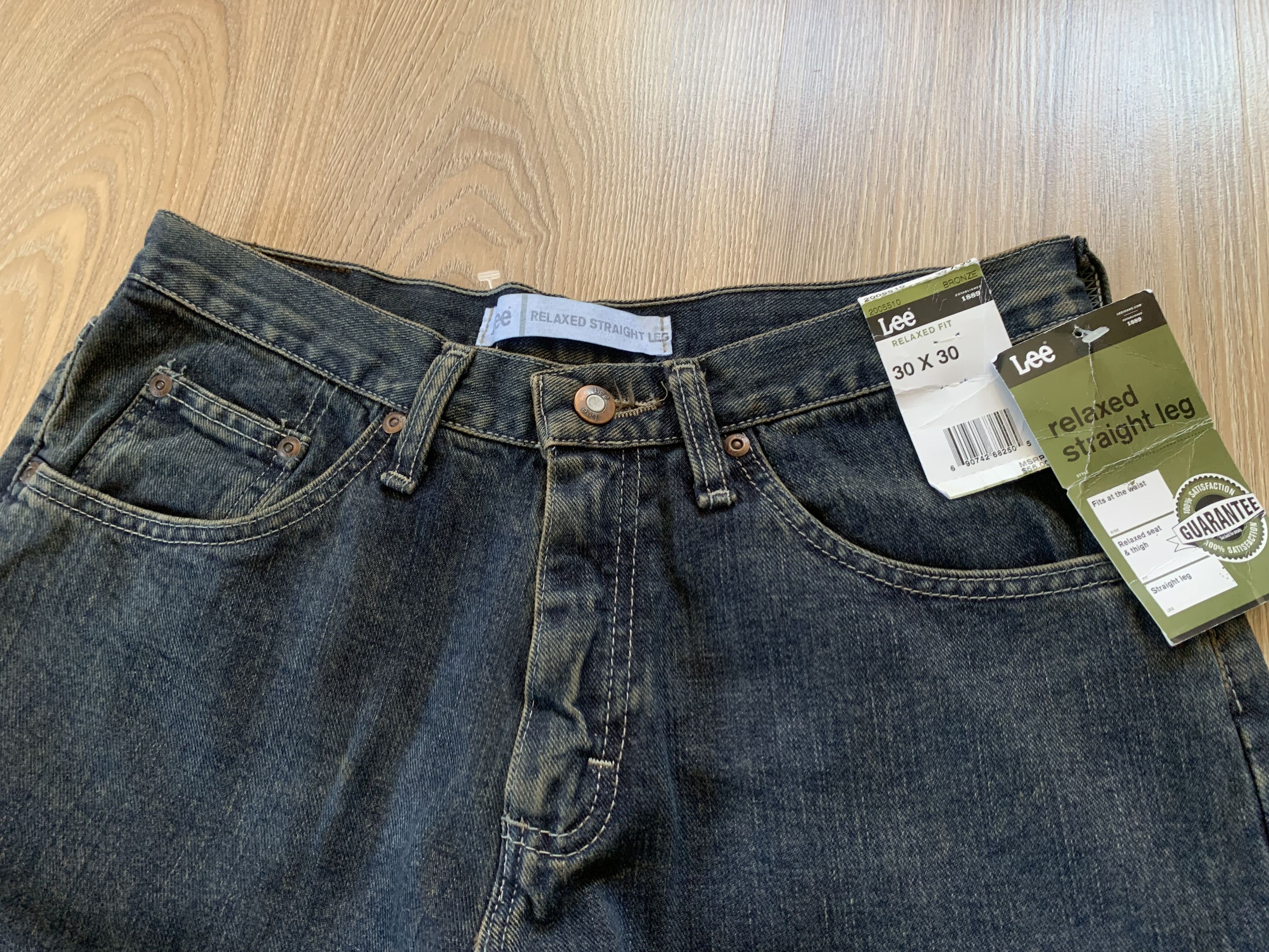 Lee New Lee Relaxed Straight Leg Vintage Jeans Size US 30 / EU 46 - 4 Thumbnail
