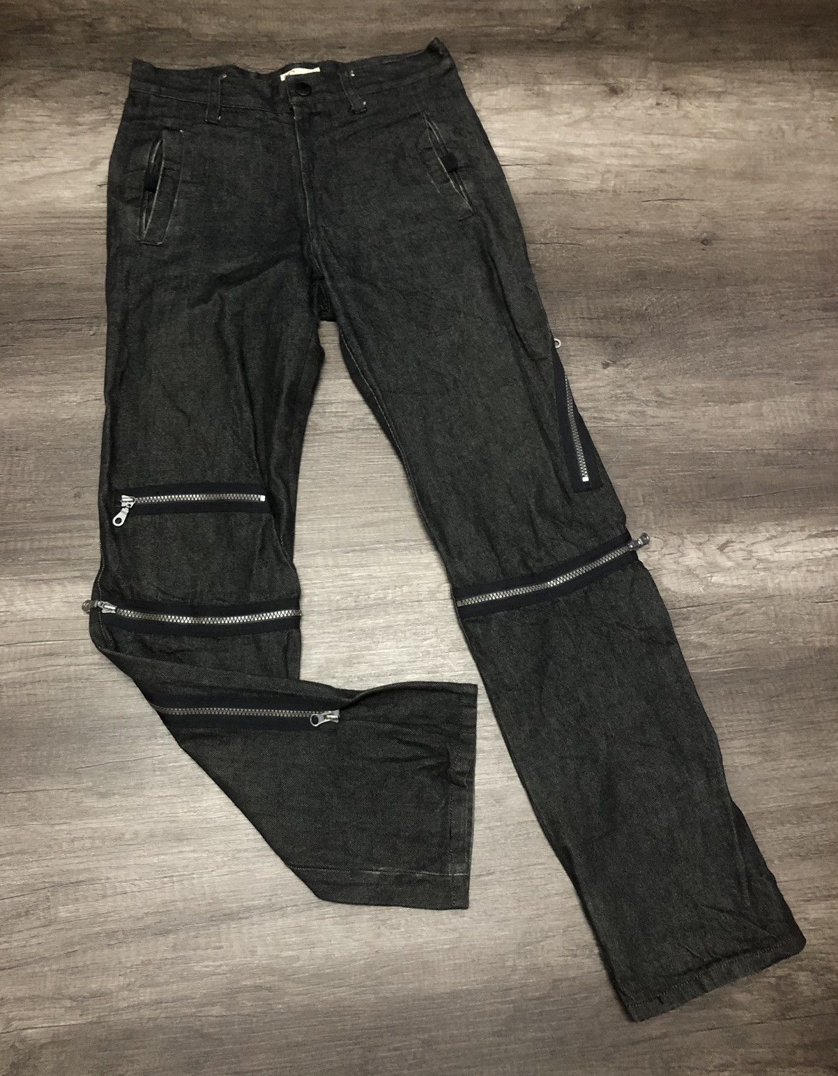 If Six Was Nine × Japanese Brand × Le Grande Bleu (L.G.B.) Vintage Setting Ons Pants Bondage Zipper Design Size US 29 - 4 Thumbnail