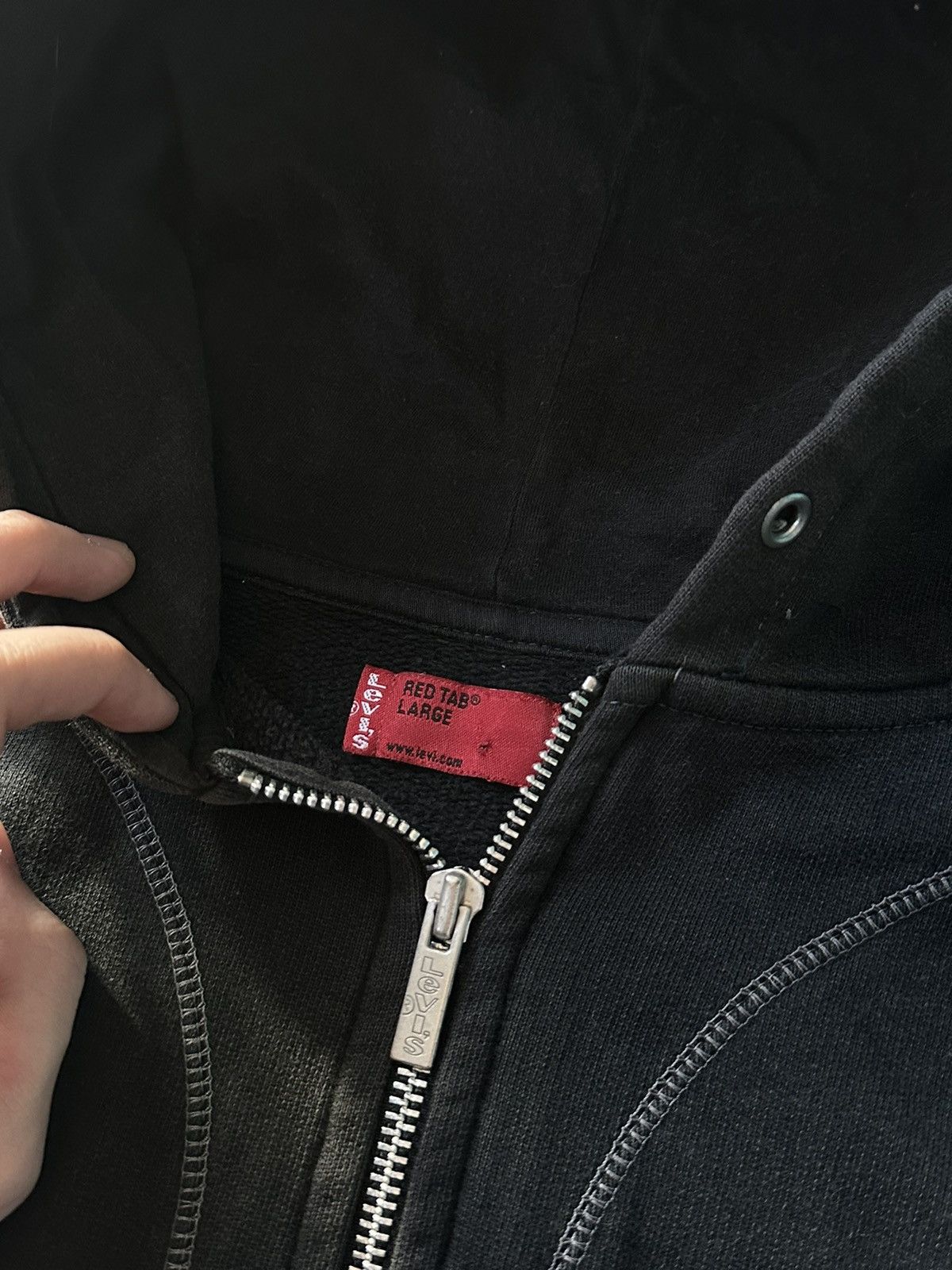 Levi's 🚨VINTAGE LEVI’S RED TAB RARE ZIP HOODIE y2k faded boxy Rap Size US L / EU 52-54 / 3 - 5 Thumbnail