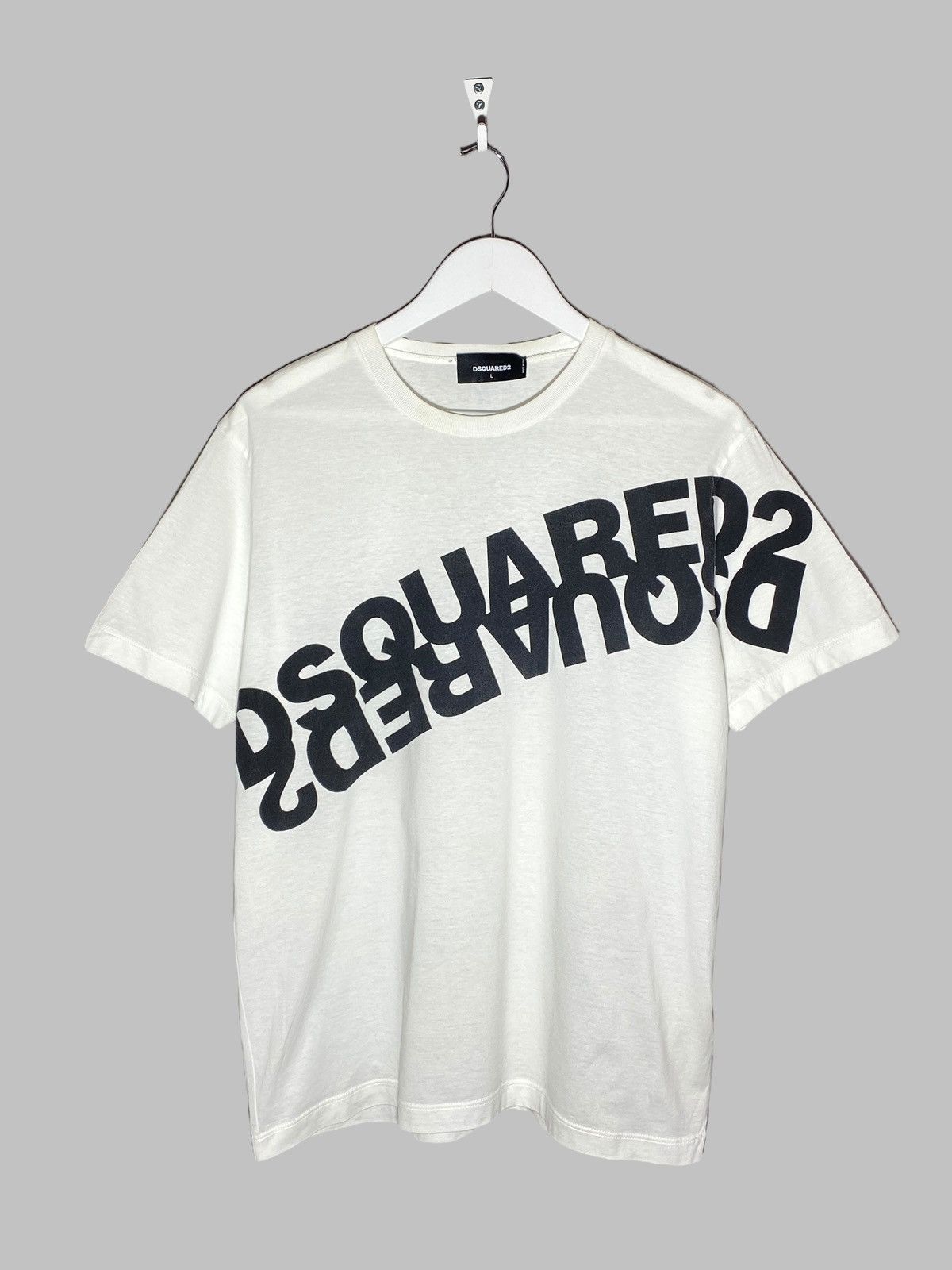 Dsquared2 🔥 DSQUARED2 BOLD LOGO DIAGONAL TEE Y2K ITALY FLEX Size US L / EU 52-54 / 3 - 1 Thumbnail