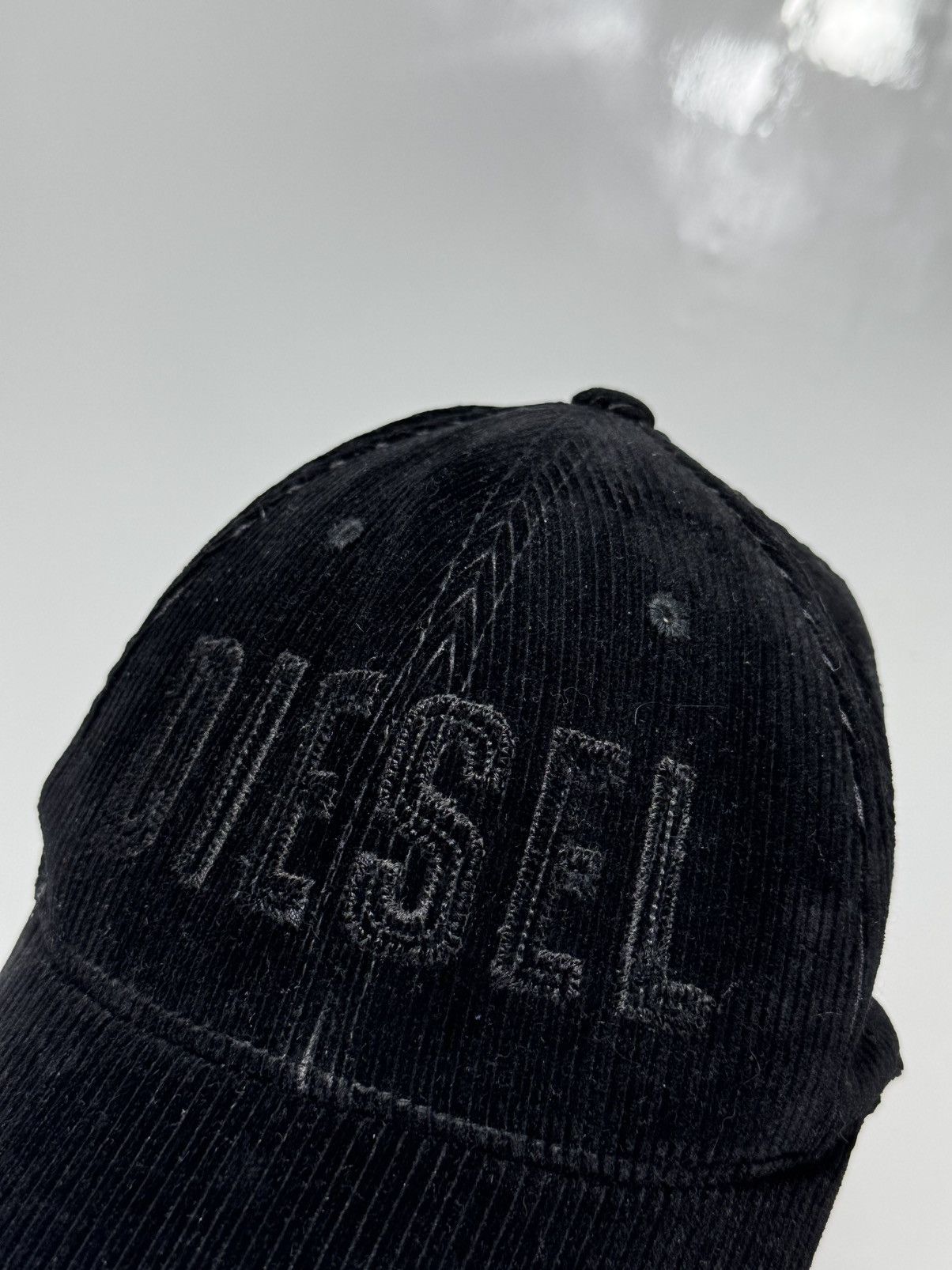 Diesel Diesel Black Velvet Corduroy Big Logo Black Cap Size ONE SIZE - 2 Thumbnail