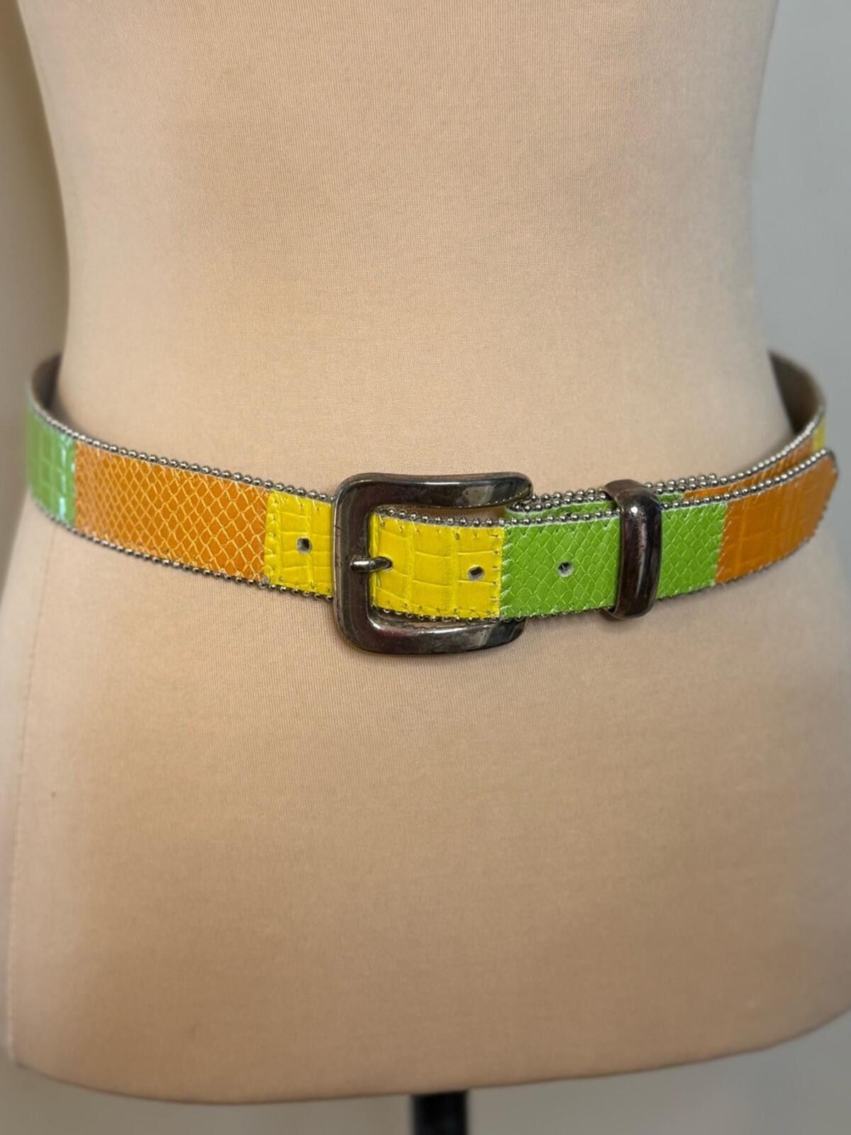 Other Colorblock bead trimmed western belt yellow green orange 36” Size ONE SIZE - 1 Thumbnail
