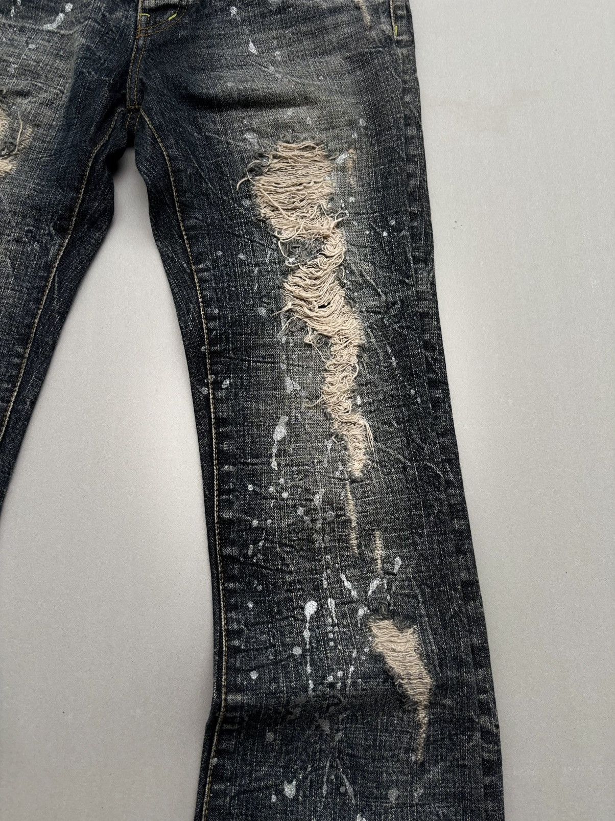 Japanese Brand Maraxia distressed flare jeans Size US 27 - 3 Thumbnail