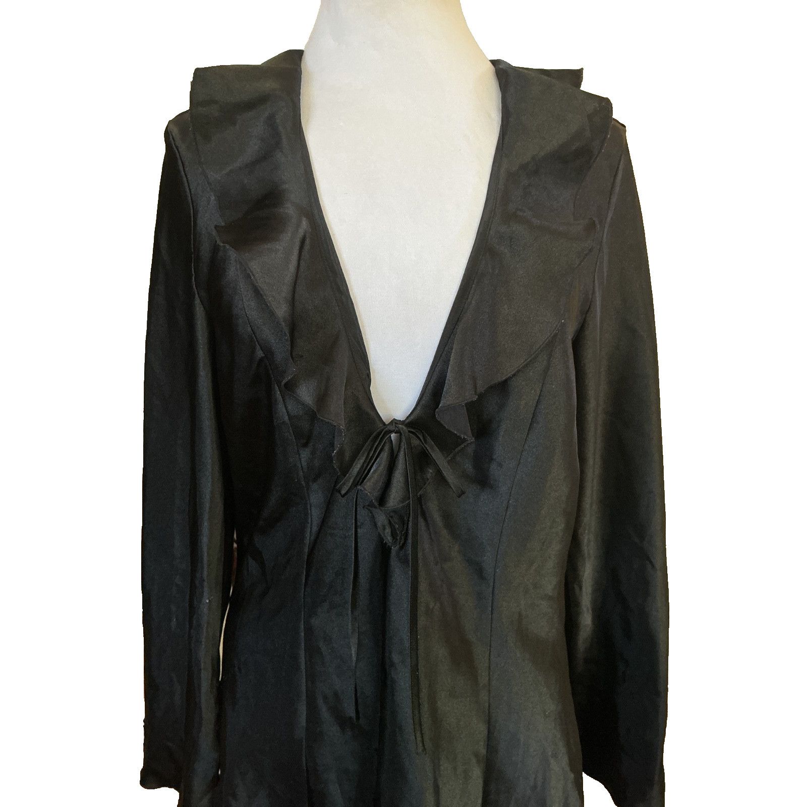Other FREDERICK'S OF HOLLYWOOD BLACK SATIN BABY DOLL MINI - SZ XL Size XL / US 12-14 / IT 48-50 - 5 Thumbnail