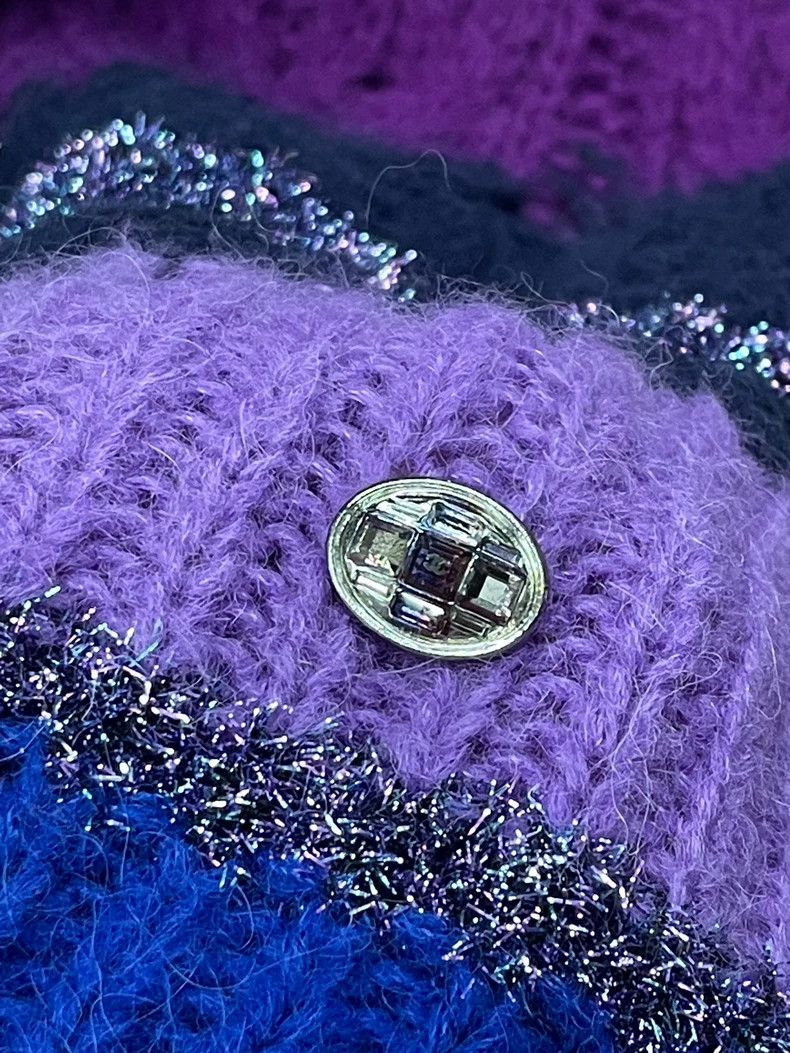 Chanel Chanel 22A blue and purple color-blocked alpaca sweater Size XS / US 0-2 / IT 36-38 - 6 Thumbnail