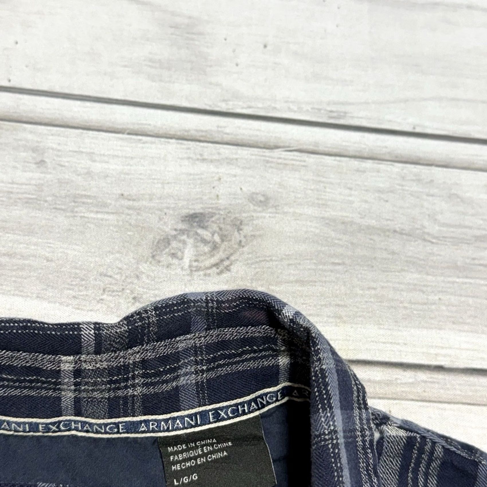 Armani Exchange Armani Exchange Shirt Mens XL Blue Plaid Long Sleeve Button Up Shirt Men Regular Size Extra details Size US XL / EU 56 / 4 - 5 Thumbnail