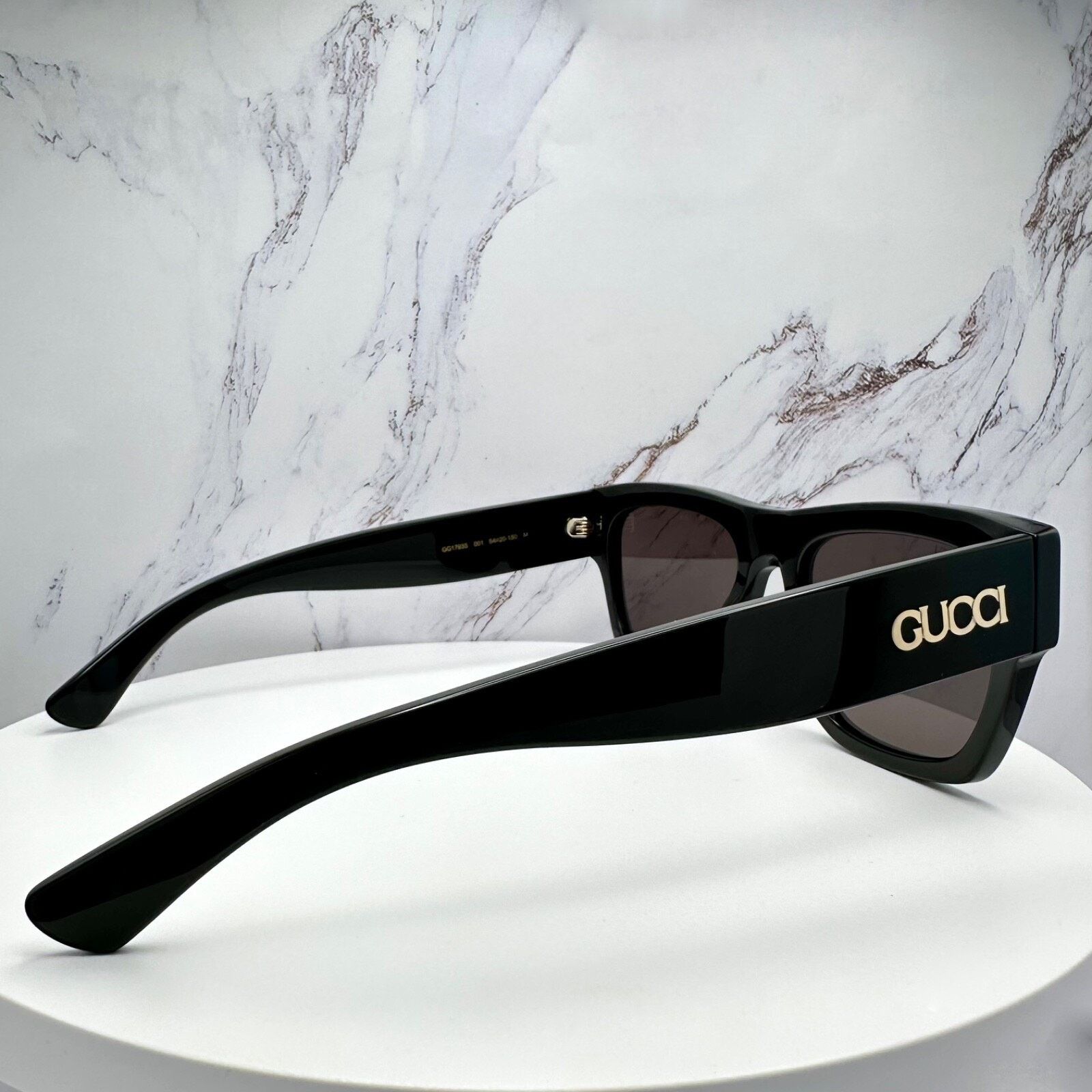 Gucci New GUCCI Sunglasses 2025 Collection Black Gold Letter Logo Size ONE SIZE - 6 Thumbnail