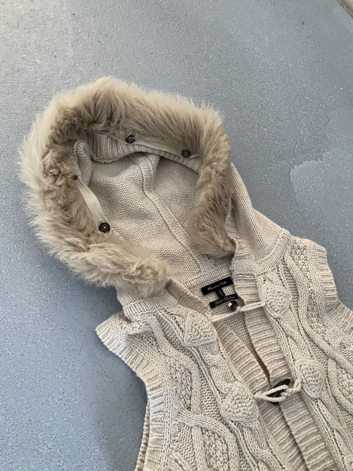 Massimo Dutti Massimo Dutti Knitted Fur Wooden Lockers Vest Size S / US 4 / IT 40 - 9 Thumbnail