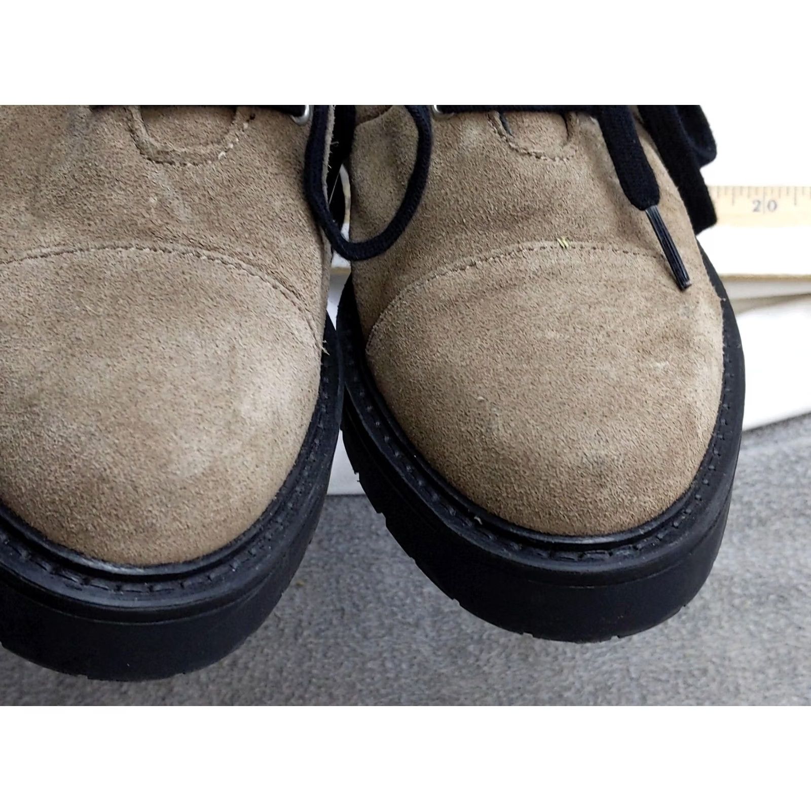 Allsaints AllSaints Dusty Boots Women US 8 Beige Suede Combat Ankle Zip Lined Leather Insole Size US 8 / IT 38 - 7 Thumbnail