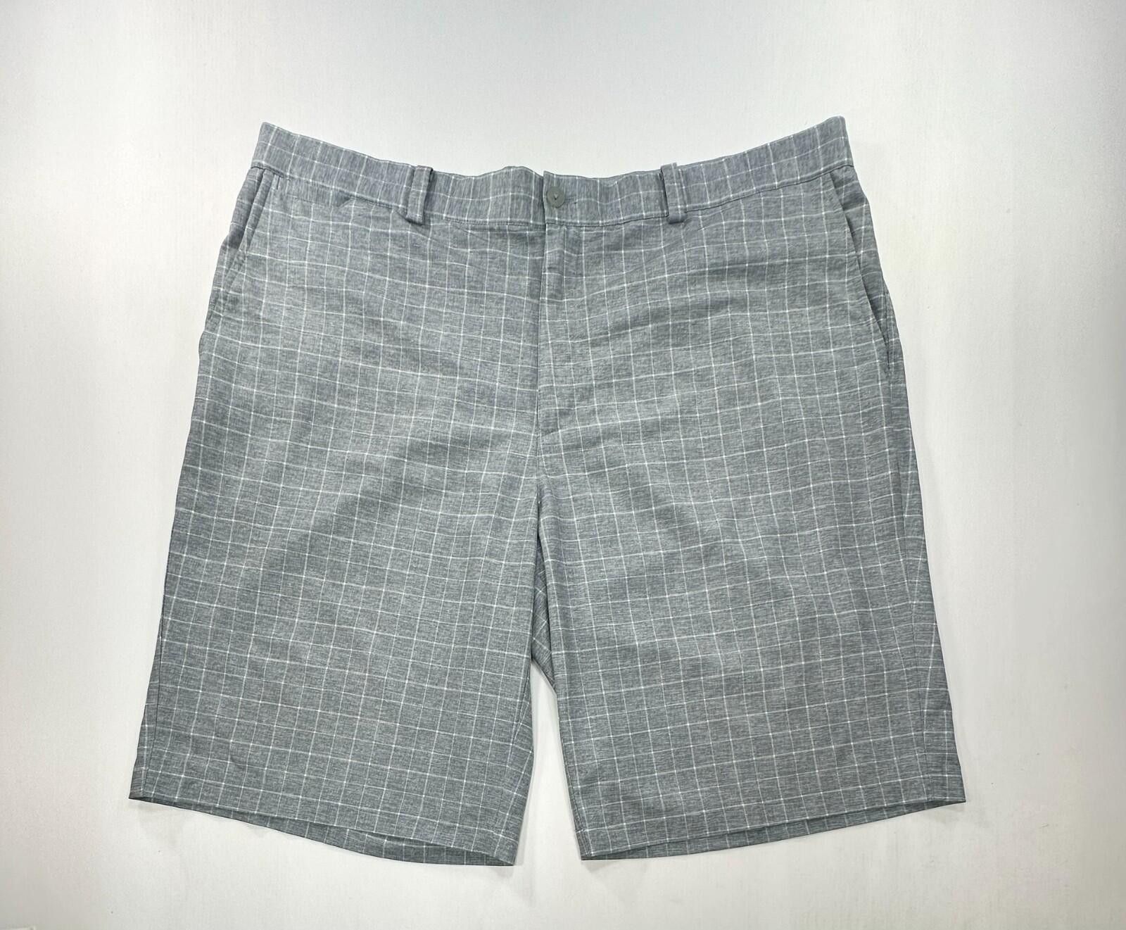 Nike Nike Golf Flat Front Dri-Fit Check Chino Shorts Gray Mens 40 Size US 40 / EU 56 - 1 Thumbnail