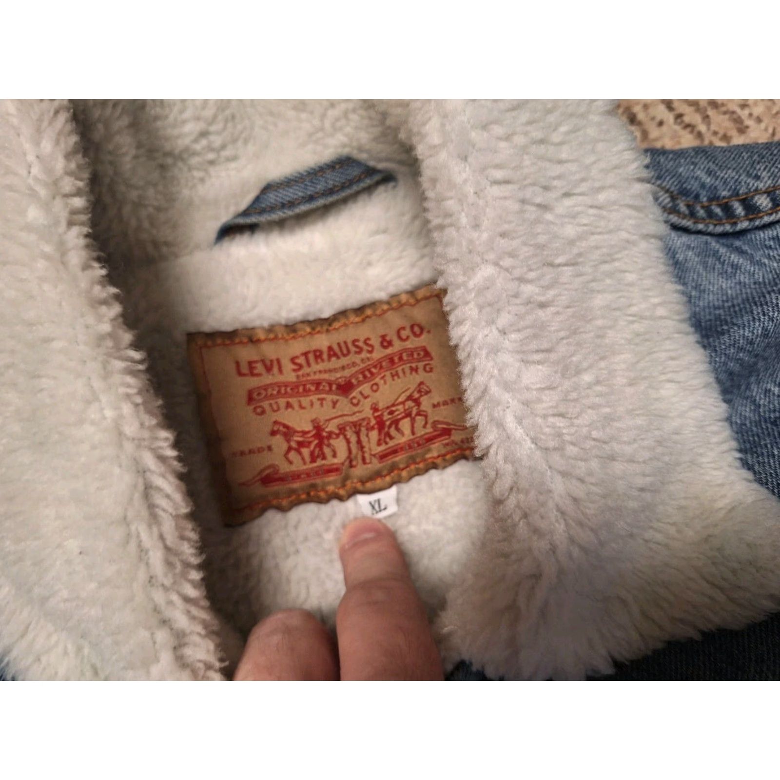 Levi's Levi's Jacket Sherpa Trucker Men XL Denim Blue Rock Casual Active Size US XL / EU 56 / 4 - 4 Thumbnail