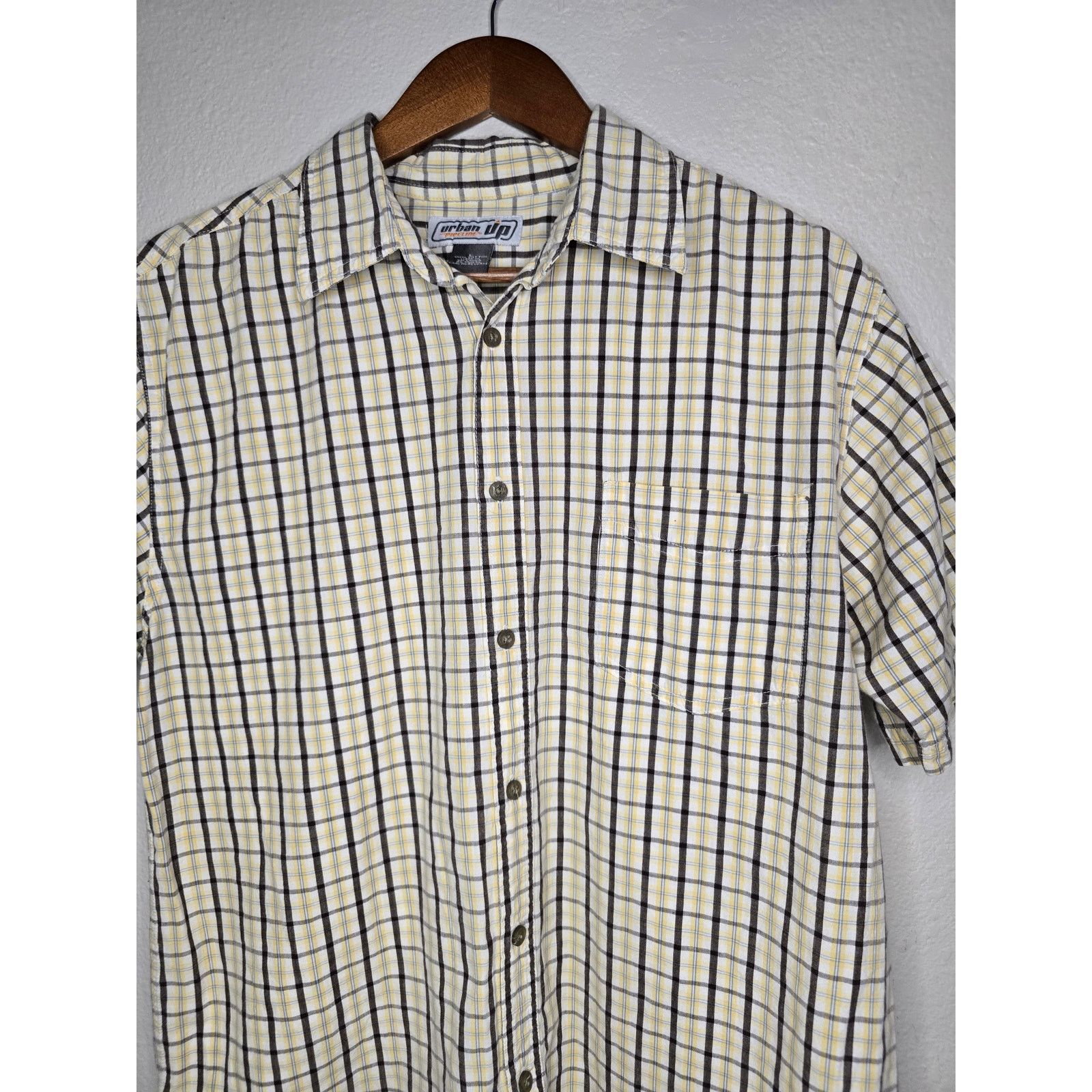 Urban Pipeline Urban Pipeline Shirt L Beige Plaid Short Sleeve Button Up Size US L / EU 52-54 / 3 - 2 Thumbnail