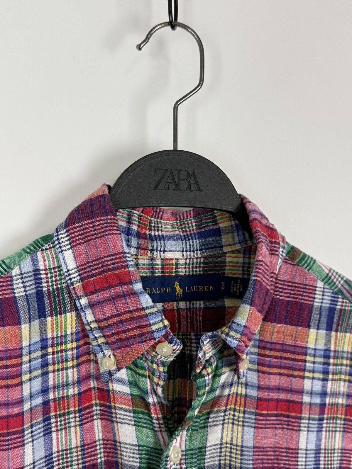 Polo Ralph Lauren Polo Ralph Lauren Indian Madras Linen Pocket Butto Up Shirt Size US S / EU 44-46 / 1 - 2 Thumbnail