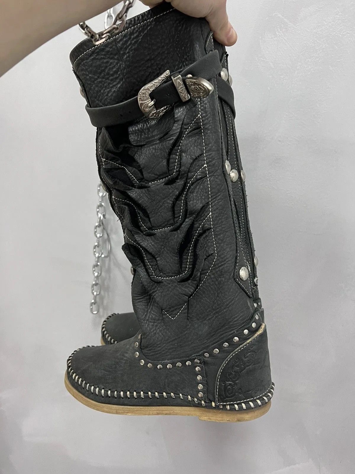 A.S.98 Vintage japanese high western boots shoes rare y2k Size US 7 / IT 37 - 10 Thumbnail