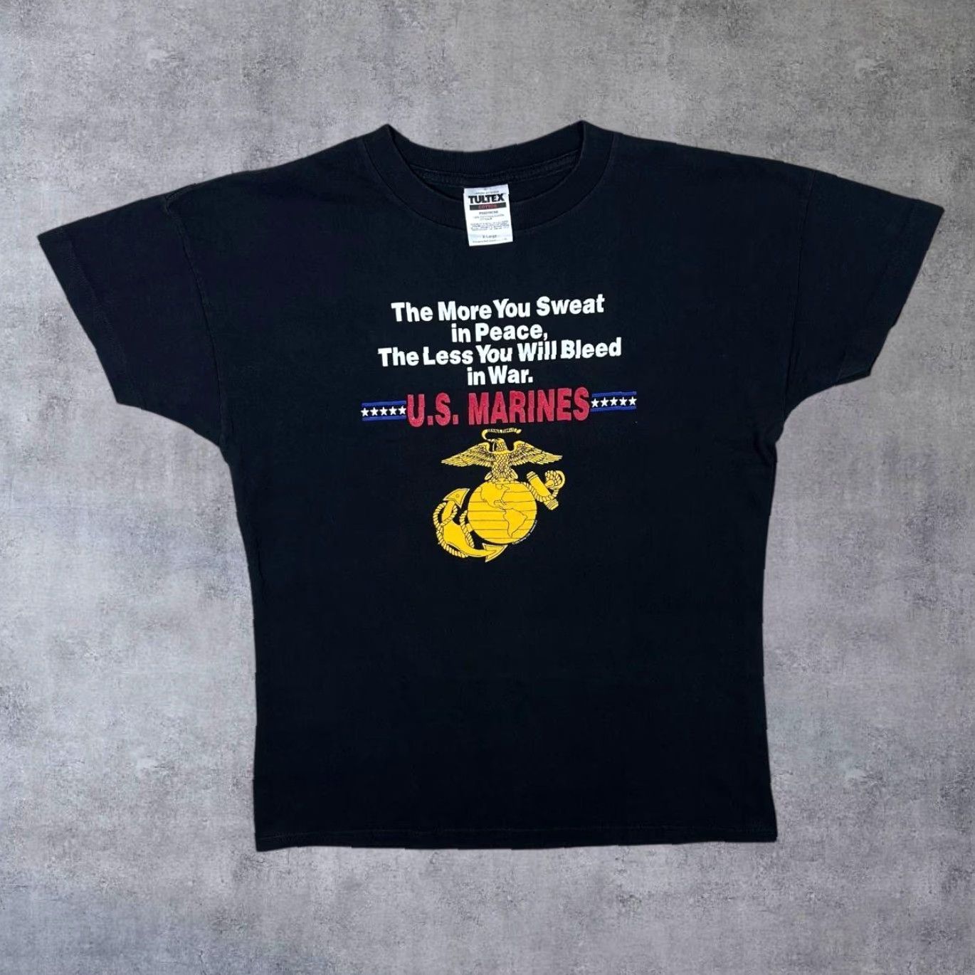 Tultex VINTAGE Tultex U.S. MARINES (1999) Black Graphic T-Shirt XL Large Men Short Sleeve Round Neck Size US L / EU 52-54 / 3 - 2 Thumbnail