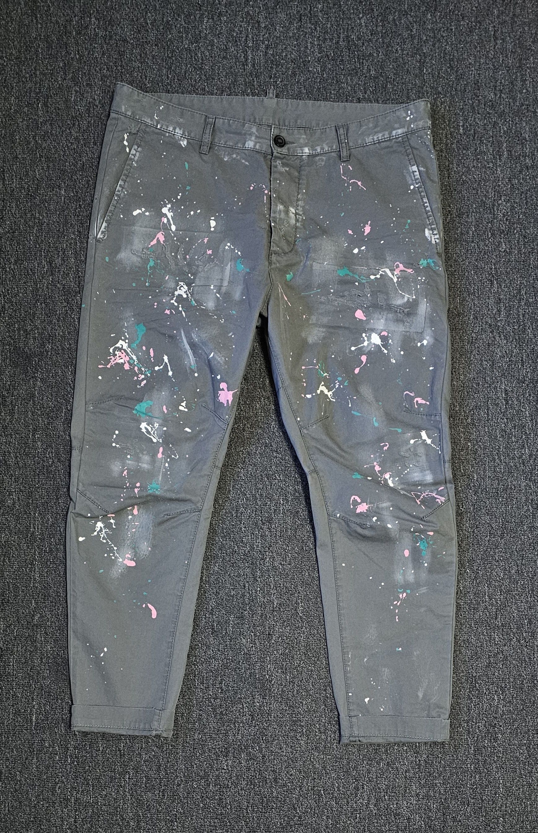 Dsquared2 DSQUARED2 Men's Sex Chino Pants Paint Casual Pants Size 52 Size US 36 / EU 52 - 1 Thumbnail