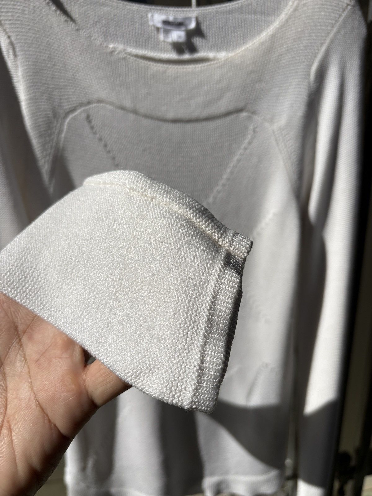 Helmut Lang Helmut Lang white knitted blouse Size S / US 4 / IT 40 - 6 Thumbnail