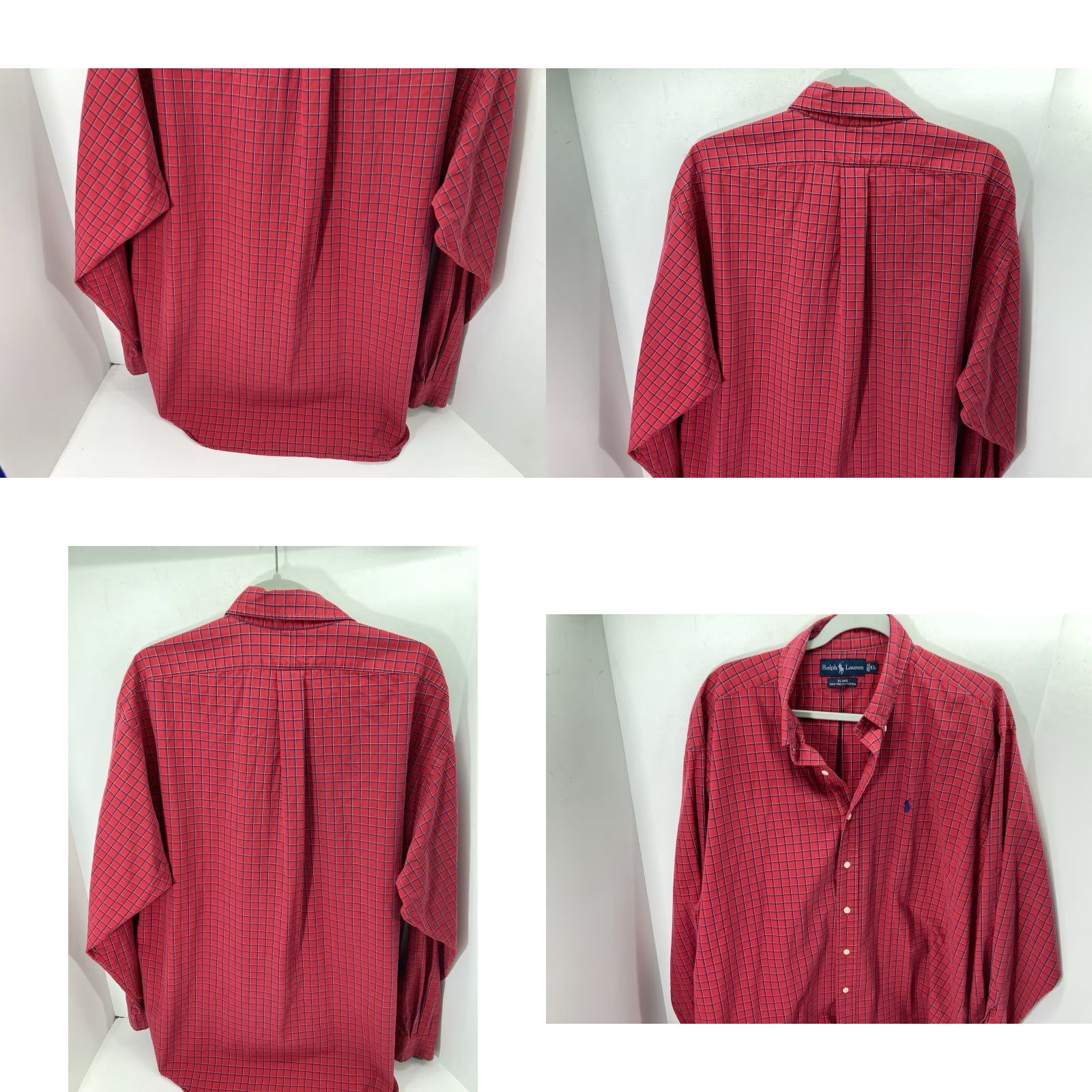 Ralph Lauren VINTAGE Ralph Lauren Blake Shirt Men XL Red Check Button Long Sleeve Cotton VTG Size US XL / EU 56 / 4 - 8 Thumbnail