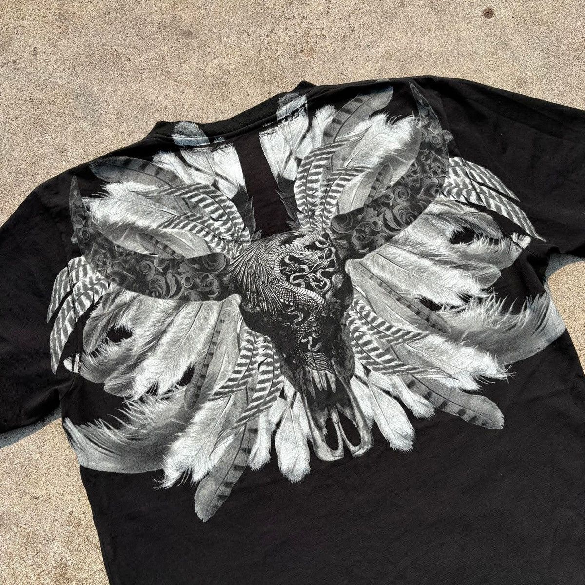 Philipp Plein ❌SOLD❌Philipp Plein Skull Wings Tee Double Sided Gothic Size US M / EU 48-50 / 2 - 12 Thumbnail