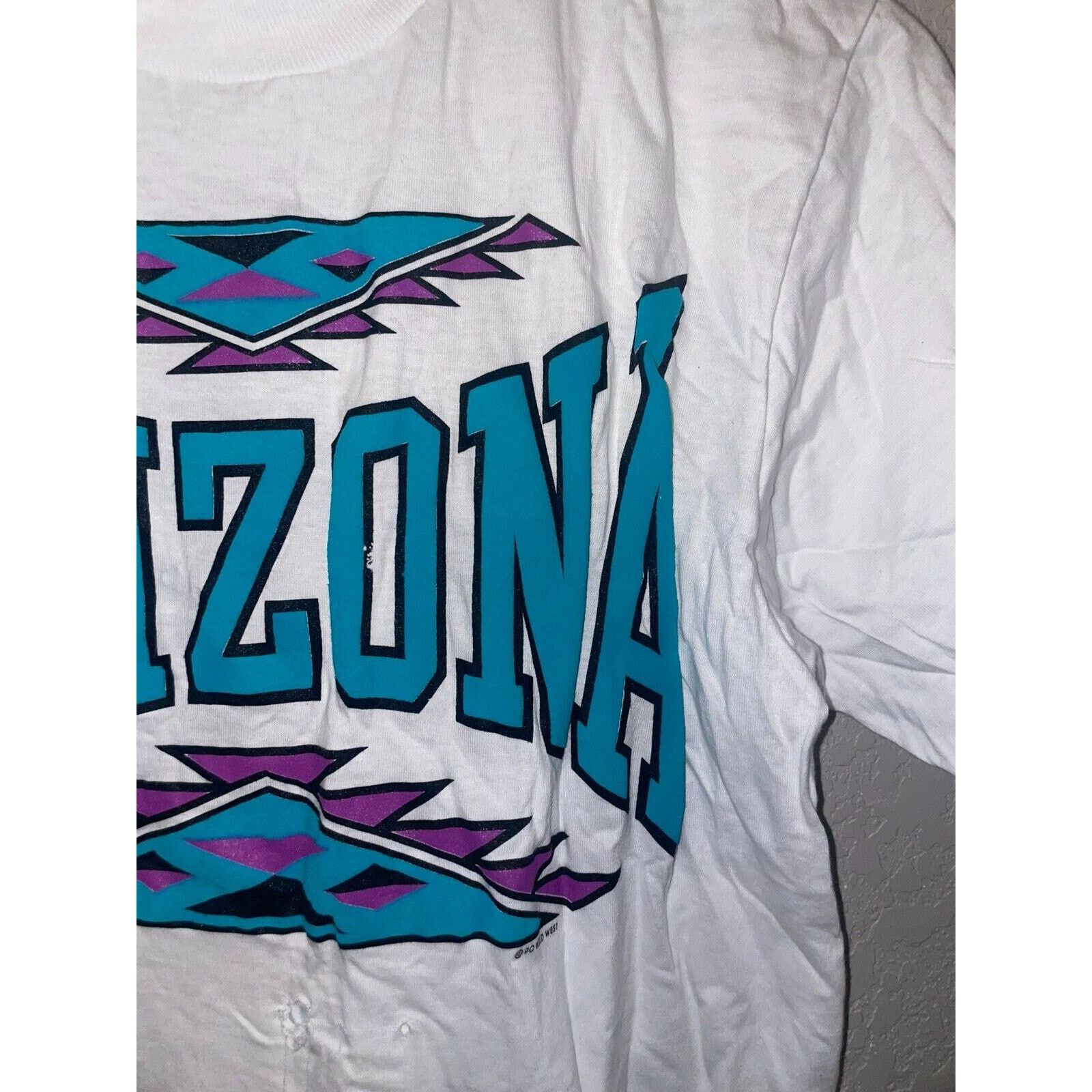 Jerzees Vintage Misprint Arizona Taos Las Vegas Sample White Tee Size US M / EU 48-50 / 2 - 3 Thumbnail
