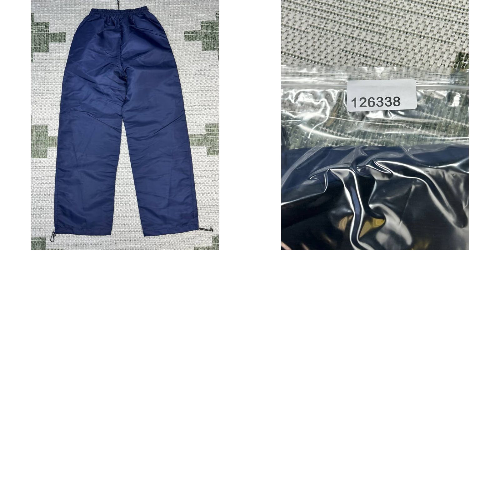 Zara Zara Pants Womens Small Navy Blue Black Colorblock Drawstring Sweatpants S Multicolor - Front Flat Front Size 28" / US 6 / IT 42 - 8 Thumbnail