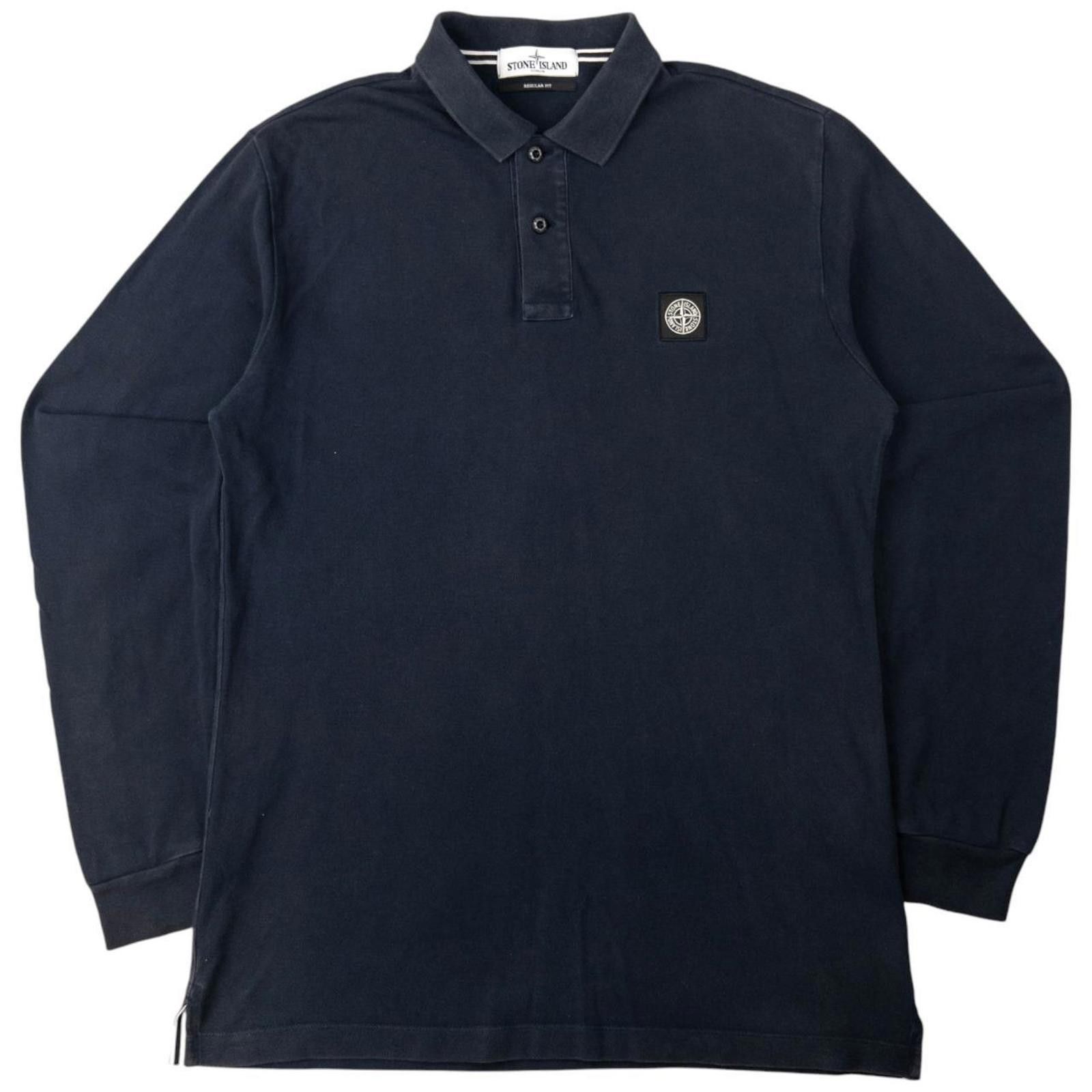 Vintage Stone Island Long Sleeve Polo Shirt Size L