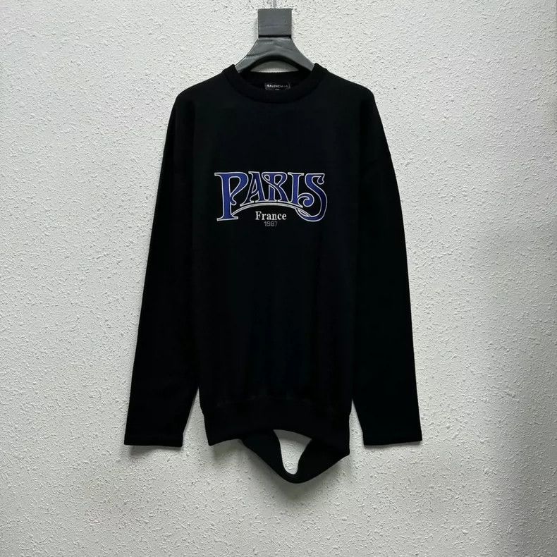 Balenciaga Paris Destroyed Hem Sweater