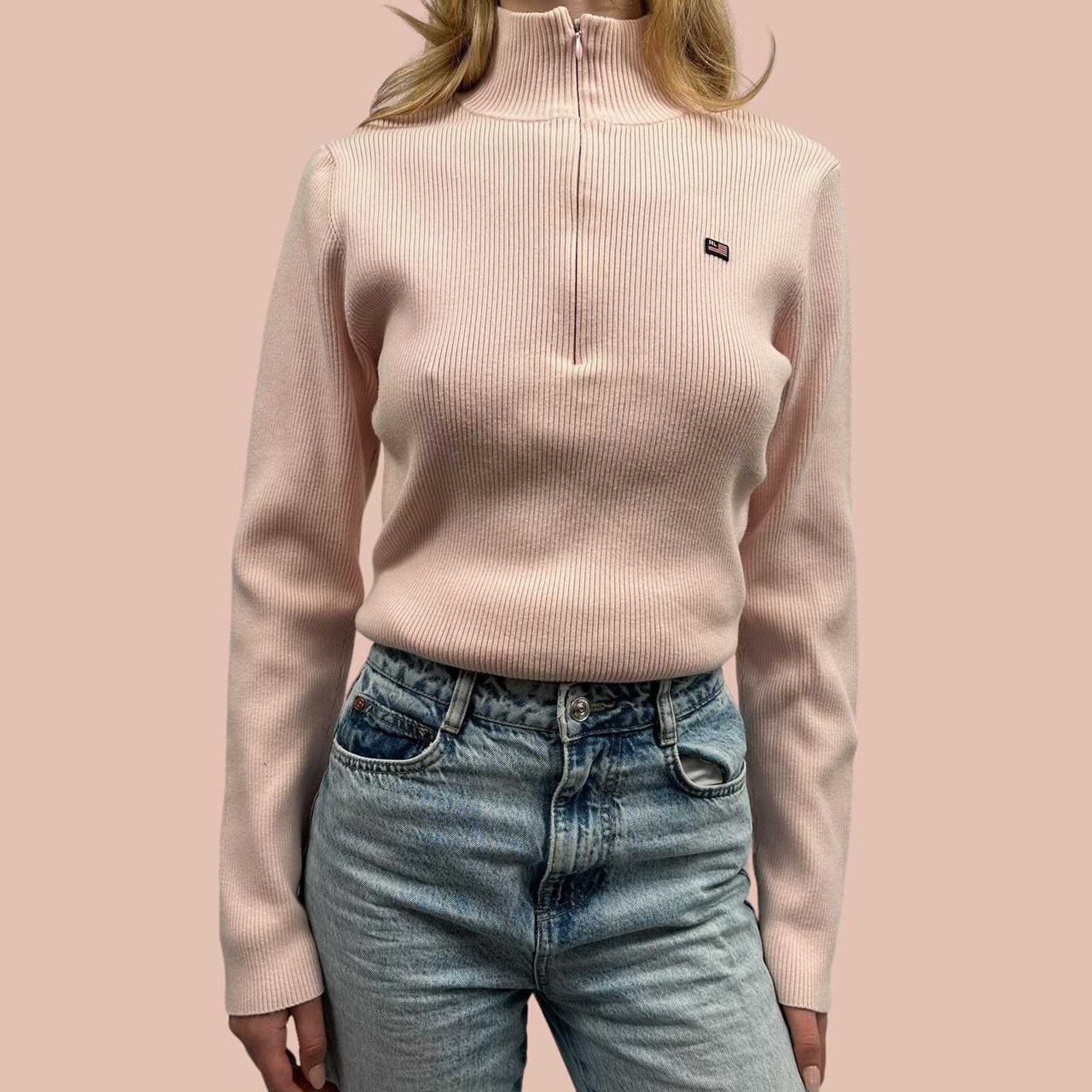 Polo Ralph Lauren Vintage Pink Polo Sweater Size L / US 10 / IT 46 - 2 Thumbnail