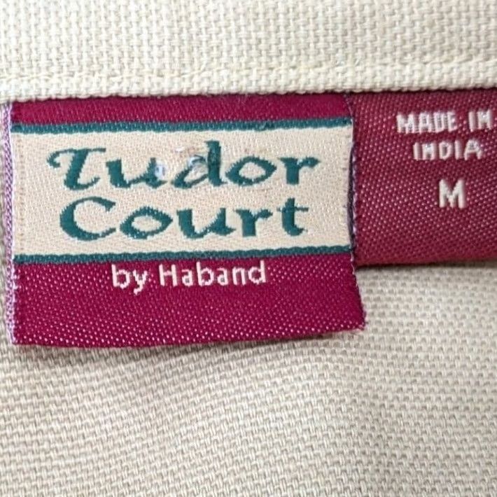 Tudor Tudor Court by Haband Blouse Embroidered Button Front Jacket 100% Cotton Beige M Womens Size M / US 6-8 / IT 42-44 - 3 Thumbnail