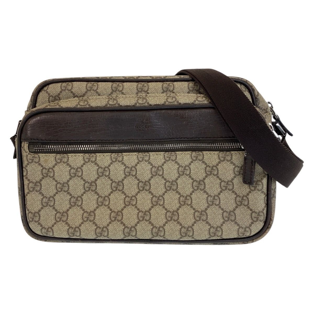 Gucci Gucci Gucci GG Supreme Canvas Leather Shoulder Bag Canvas Crossbody Bag 114531 Size ONE SIZE - 1 Thumbnail