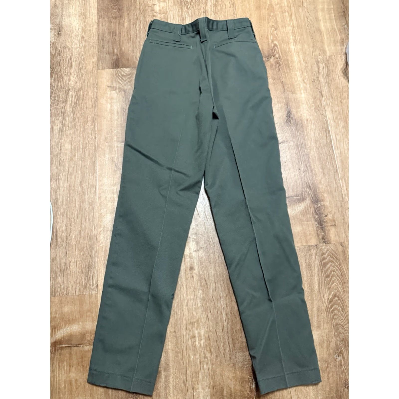 Olive VINTAGE Dress Pants Olive Green 25x28 Talon Zipper 1960s 1970s Cotton Unbranded Adults Mens Womens? Size US 26 / EU 42 - 2 Thumbnail
