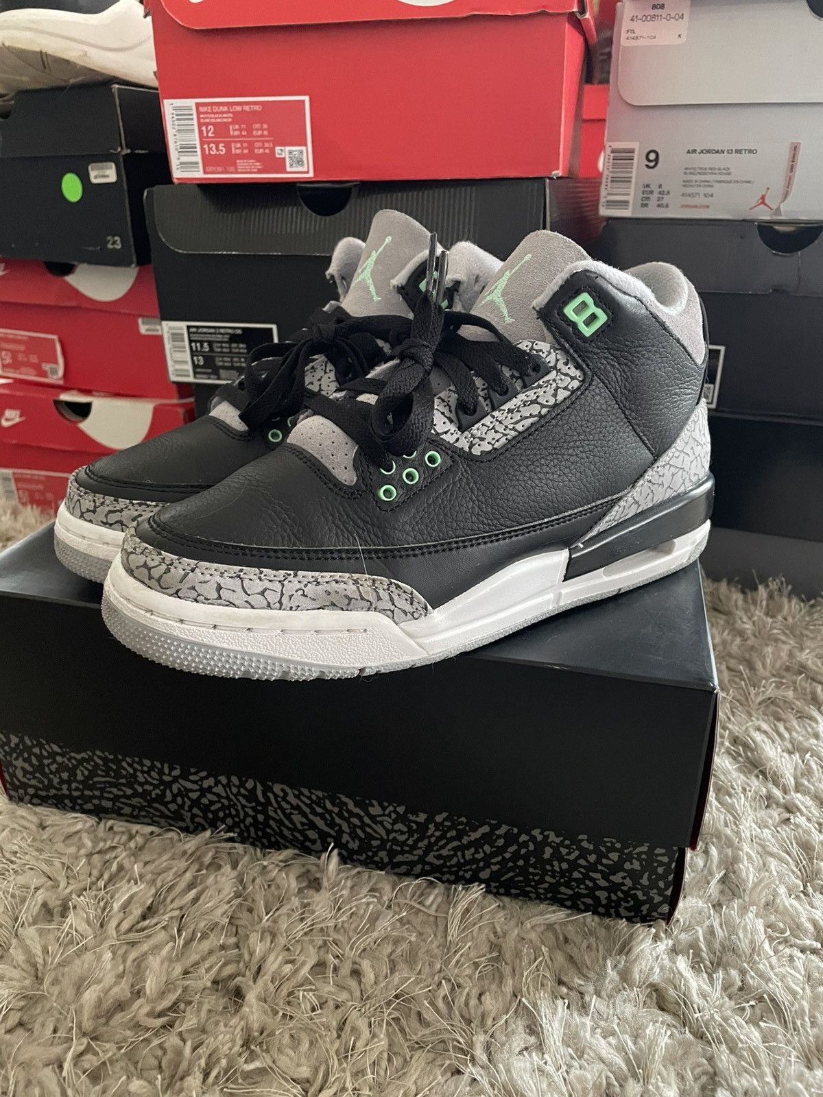Jordan Brand Jordan 3 Green Glow Size US 7 / EU 40 - 1 Thumbnail
