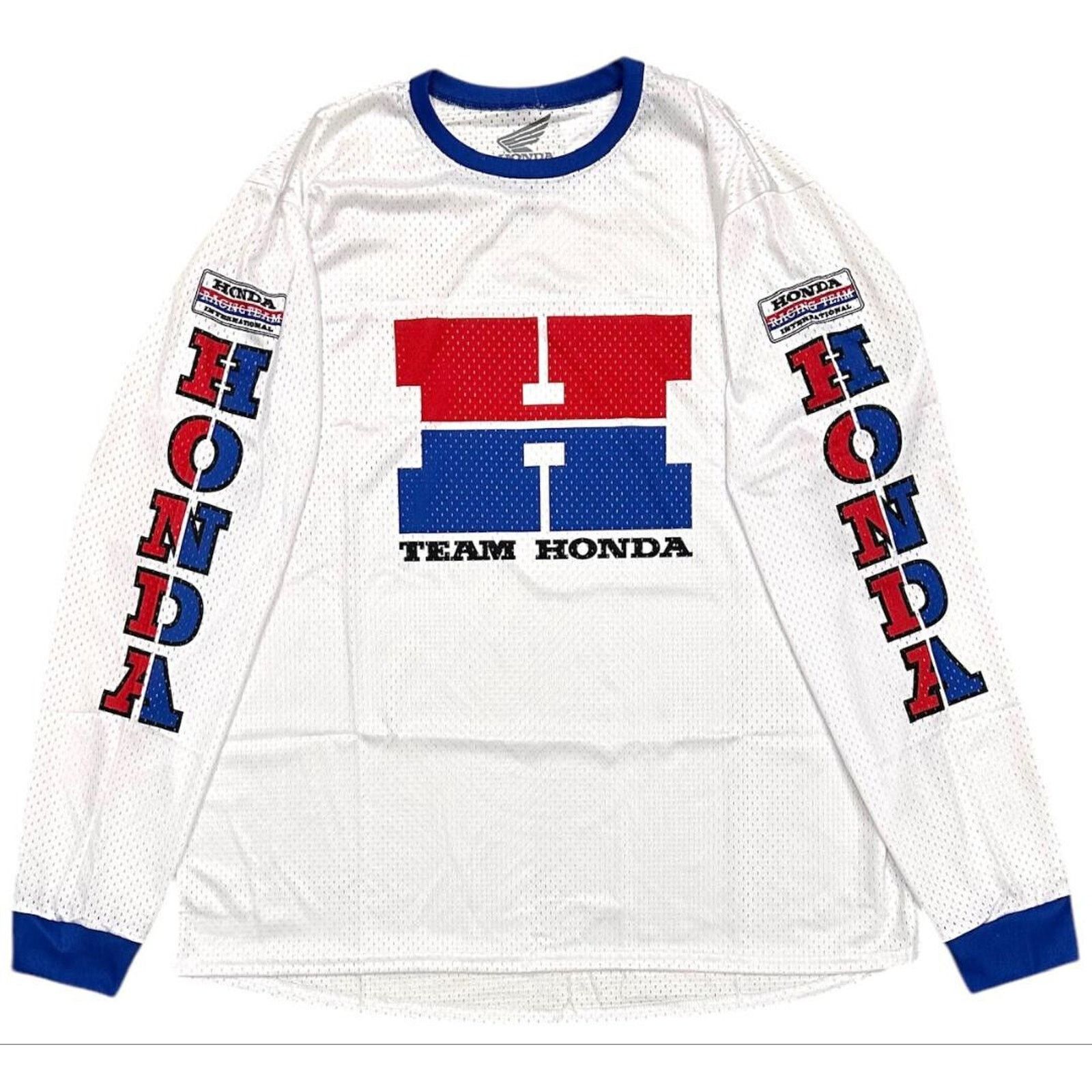 Honda Honda Racing Team Men's White Long Sleeve Mesh Jersey Shirt Size US XL / EU 56 / 4 - 1 Thumbnail