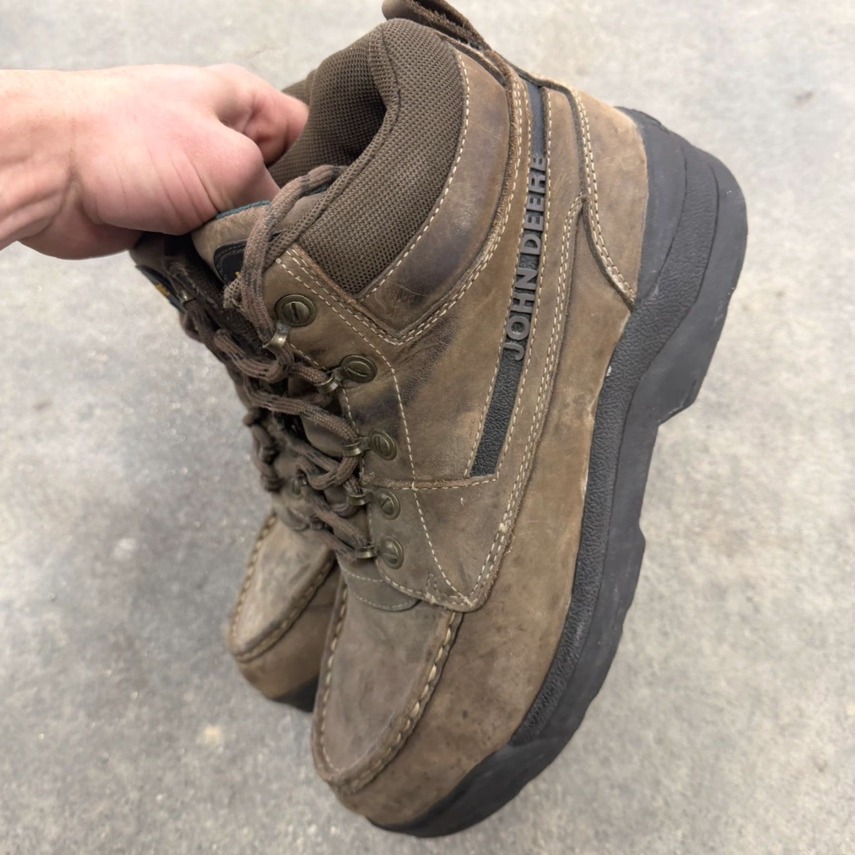 Florsheim VINTAGE Florsheim Workgear Boot 50742 Leather Lace Up Oil Resist Sole Brown Mens 10M Deer Combat Shoes Size US 9 / EU 42 - 7 Thumbnail