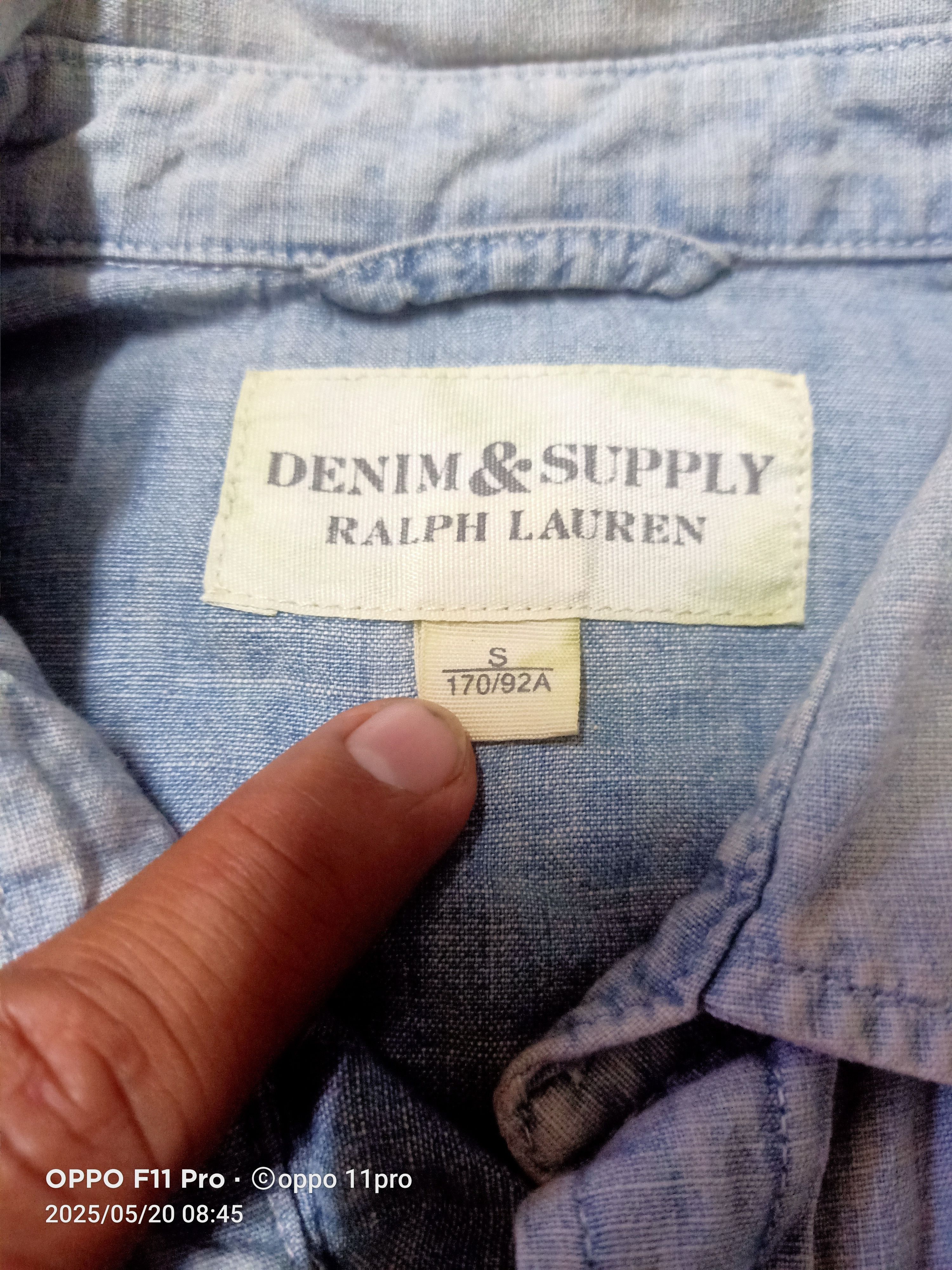 Denim & Supply Ralph Lauren × Polo Ralph Lauren × Vintage Polo Ralph Lauren Chambray Cotton Poket Size US S / EU 44-46 / 1 - 3 Thumbnail