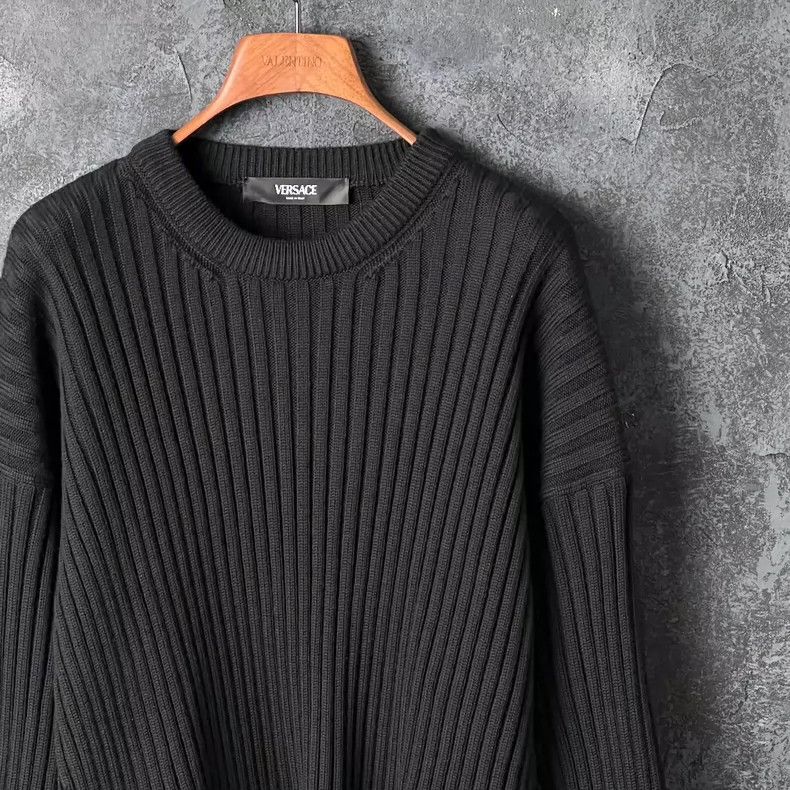 Versace Versace Leather buckles adorn wool crewneck sweaters Size S / US 4 / IT 40 - 3 Thumbnail