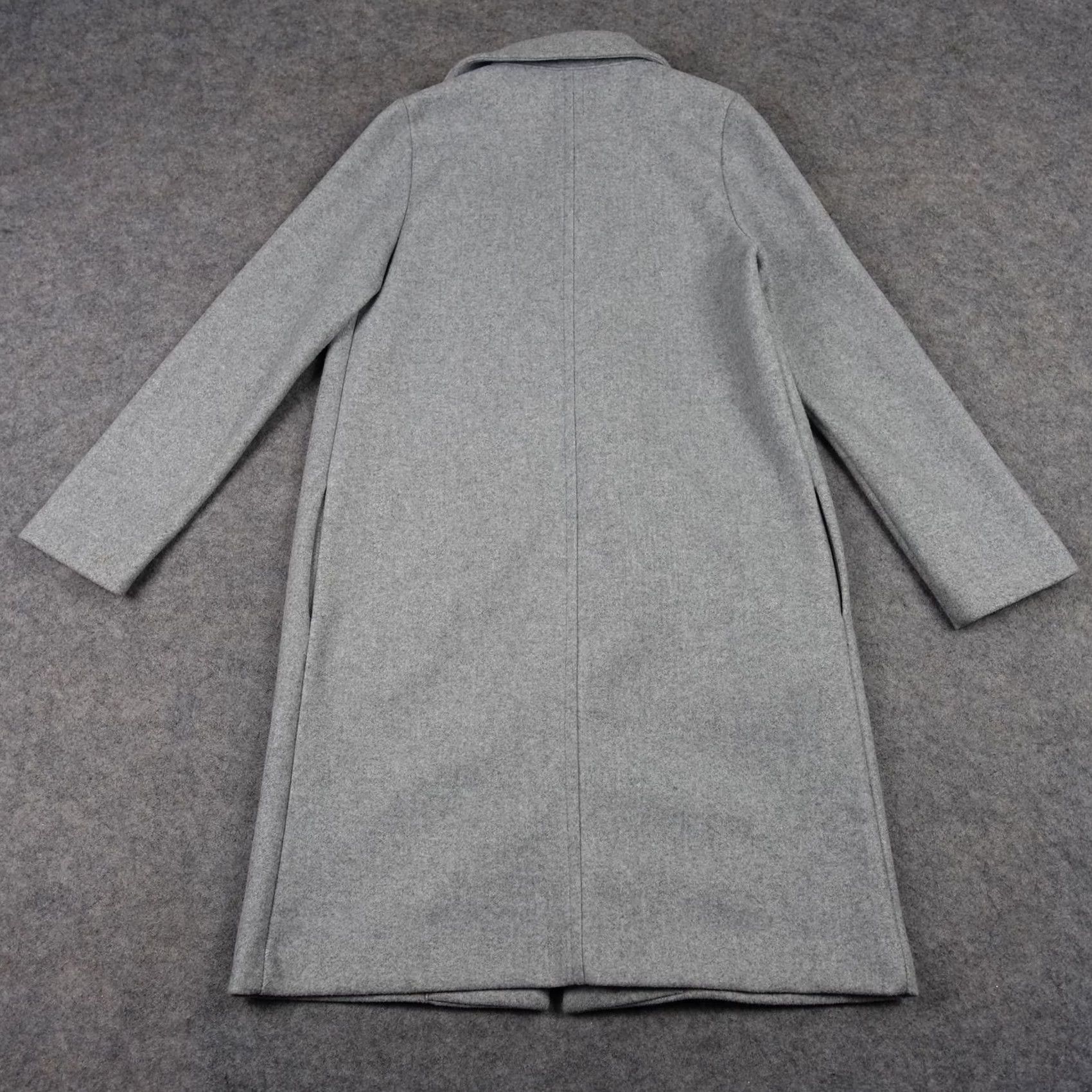 Zara VINTAGE: Zara Coat Women S Gray Wool Longline Open Front Collared Overcoat Trench S Size S / US 4 / IT 40 - 5 Thumbnail