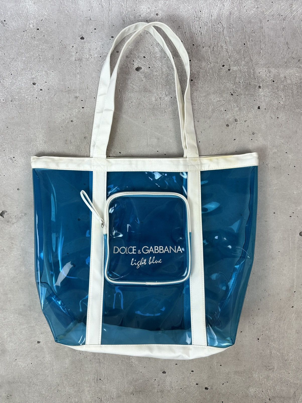 Dolce & Gabbana Vintage Dolce&Gabbana Light Blue Tote Beach Bag Size ONE SIZE - 1 Thumbnail