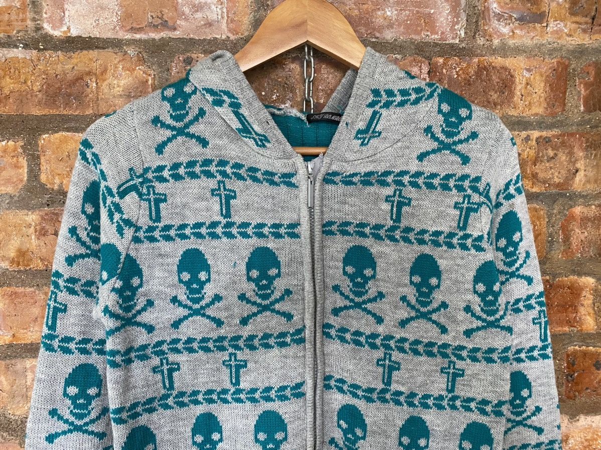 Angel Blue Sky Bomber Japan Cross and Skull knit Size S / US 4 / IT 40 - 3 Thumbnail
