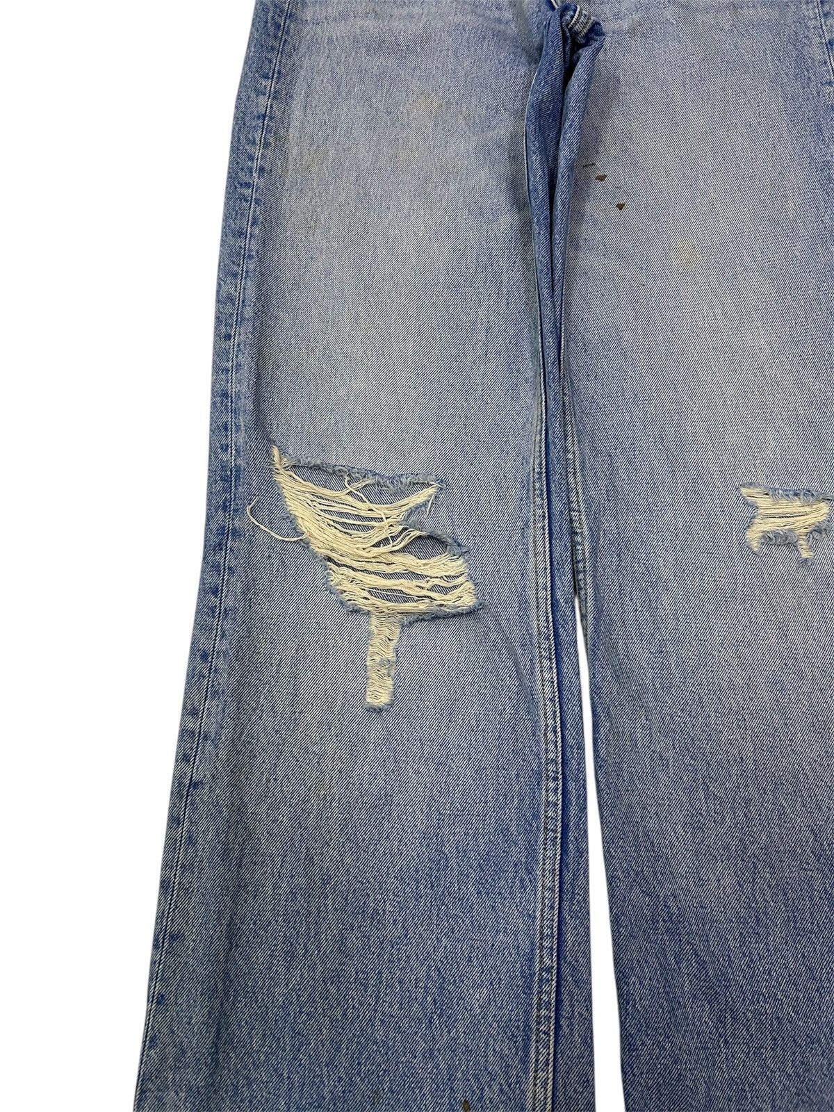 Zara ZARA Blue Wash Distressed Jeans Size US 27 - 6 Thumbnail