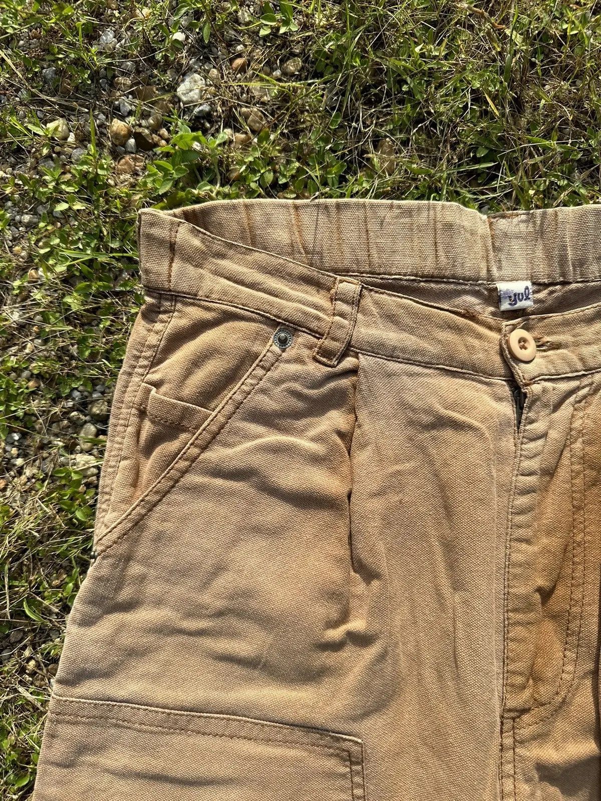 StraightFaded Vintage Double Knee YUL Japan Workwear Baggy Faded Pants Size US 29 - 4 Thumbnail