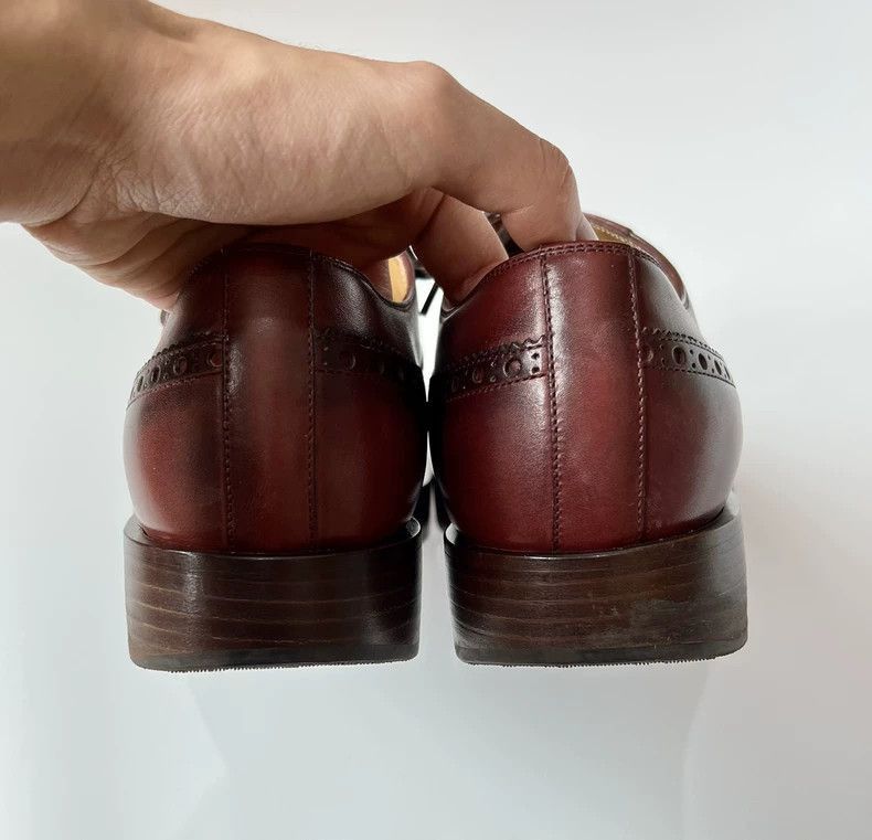 Gucci Brown Oxford Leather Shoes with Brogue Detail-2506 Size US 8.5 / EU 41-42 - 7 Thumbnail