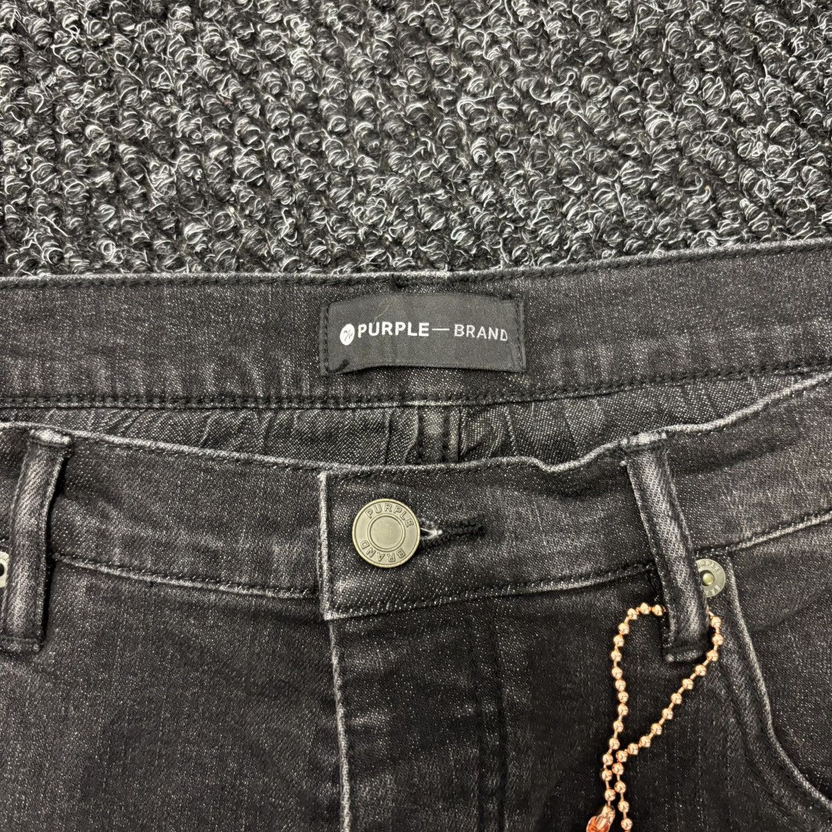 Purple Brand PURPLE BRAND Over Spray Slim Fit Jeans Washed Black Size US 36 / EU 52 - 4 Thumbnail