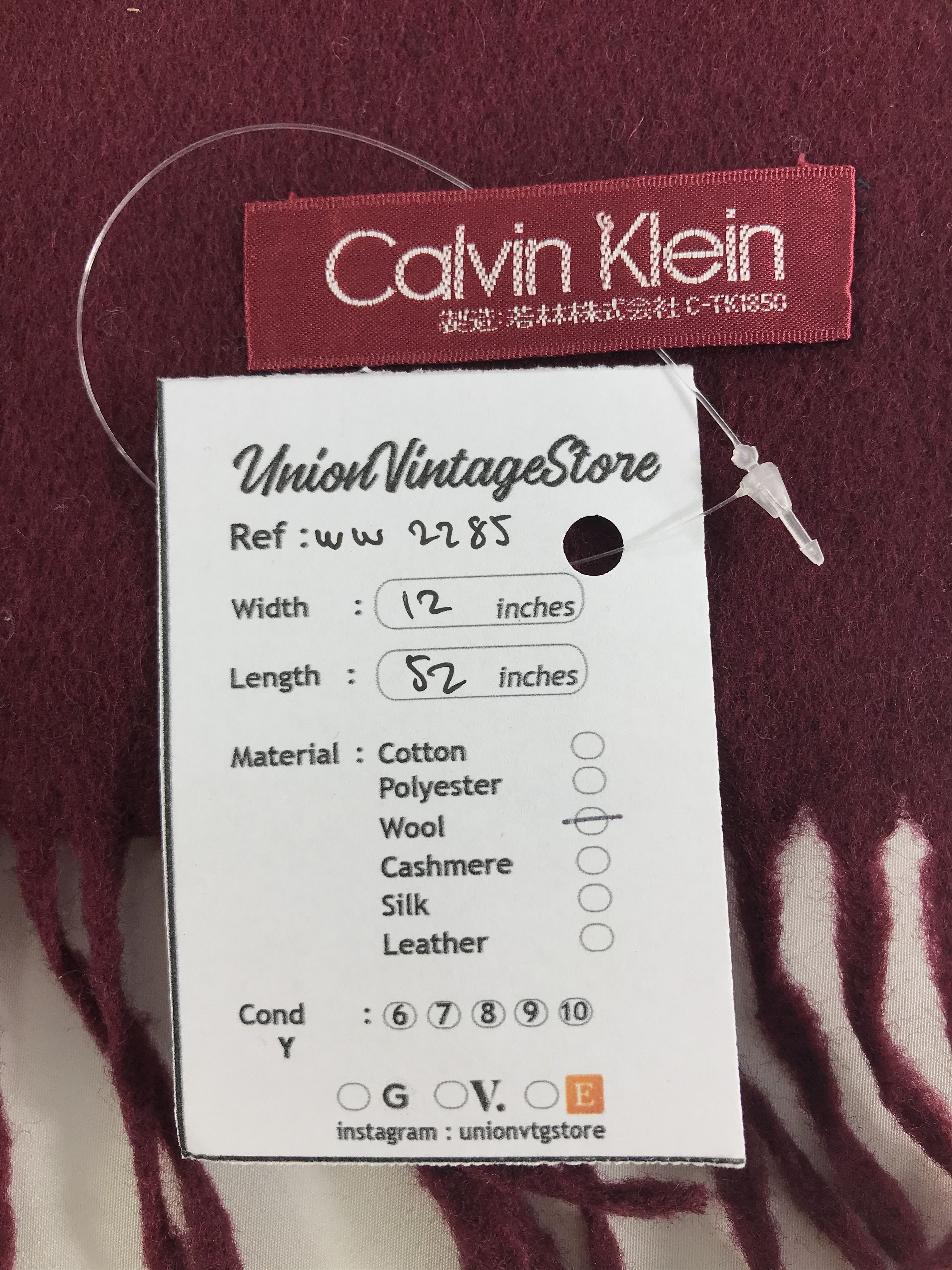 Calvin Klein × Vintage Calvin Klein Scarf / Muffler / Neckwear - WW2285 Size ONE SIZE - 5 Thumbnail