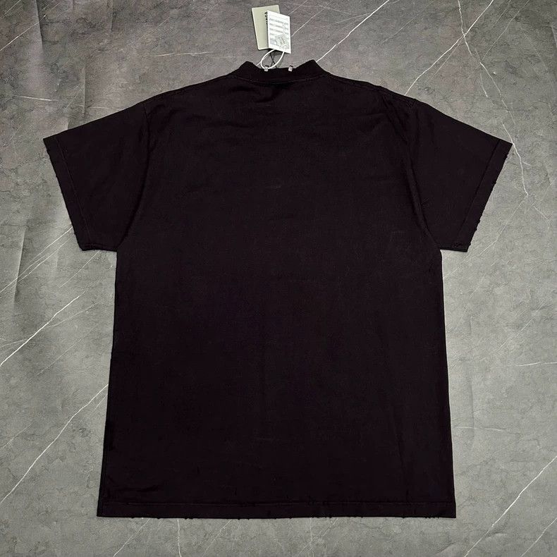 Balenciaga Balenciaga Washed Black Perforated Iron Sheet Short Sleeve Size US S / EU 44-46 / 1 - 2 Thumbnail
