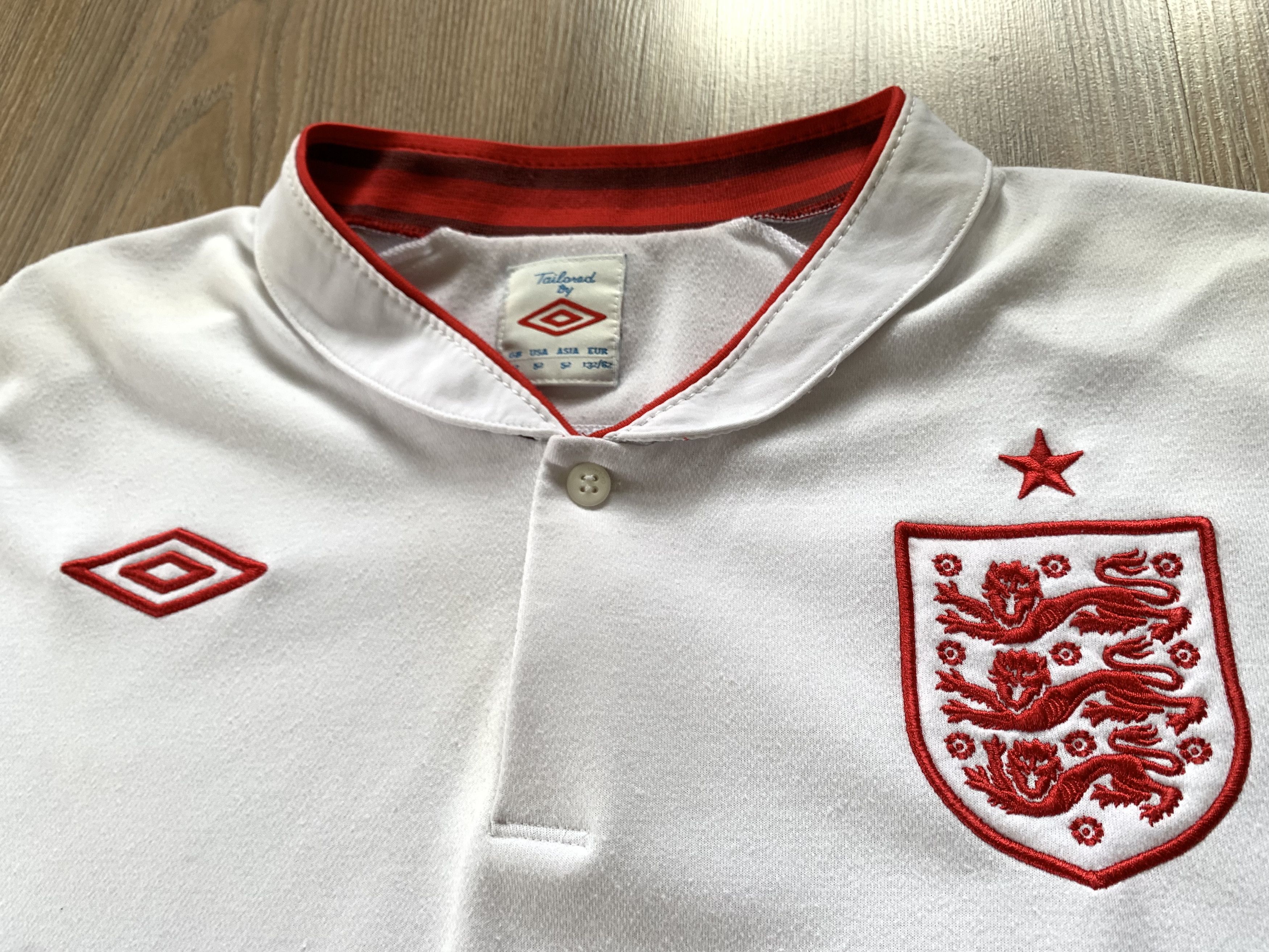 Umbro × Vintage Umbro England Training Polo Jersey T Shirt Size US L / EU 52-54 / 3 - 6 Thumbnail