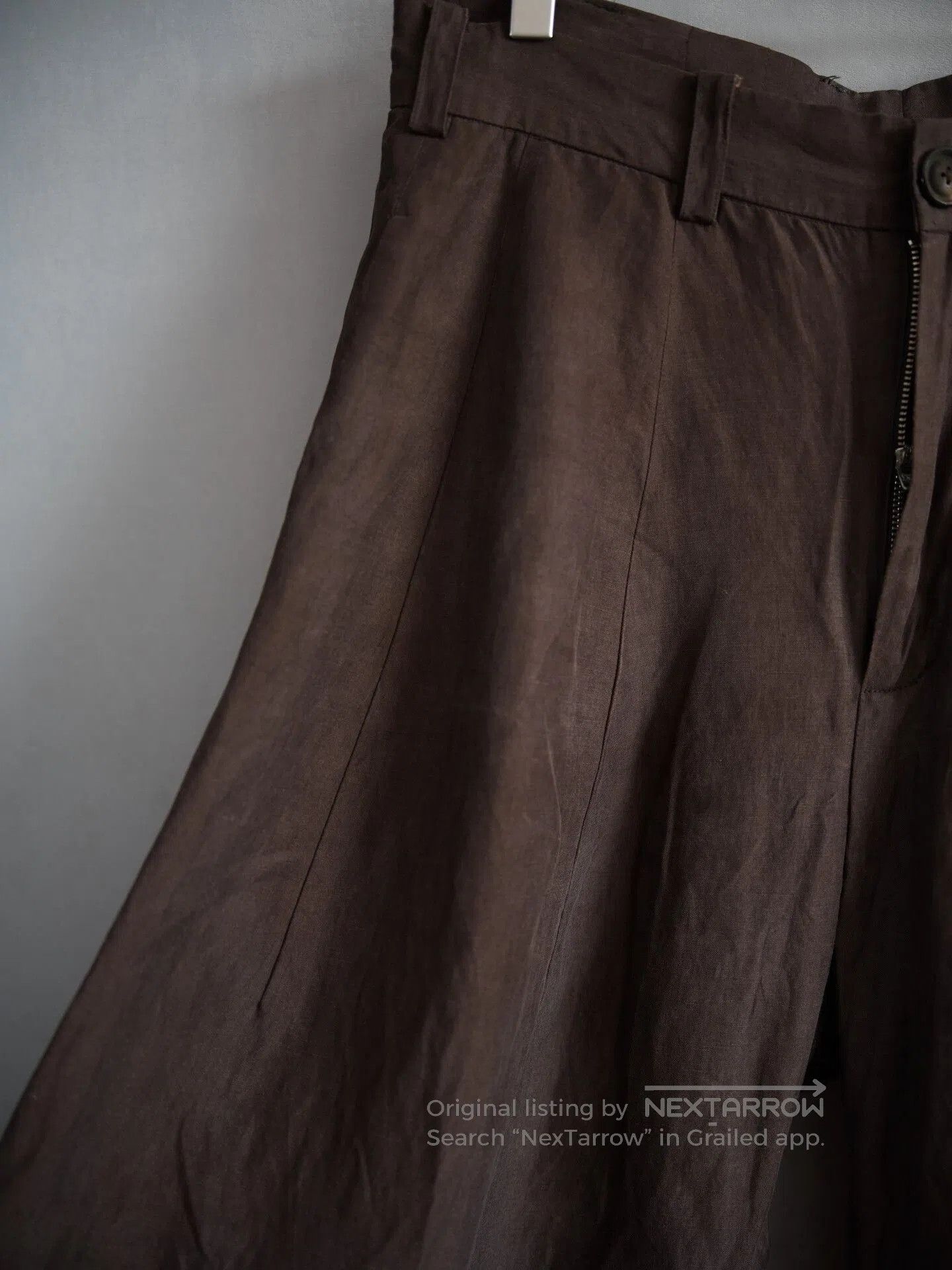 Geoffrey B. Small Geoffrey b.small 22SS Silk-Cotton Wide-Leg Pants. Size 26" / US 2 / IT 38 - 4 Thumbnail