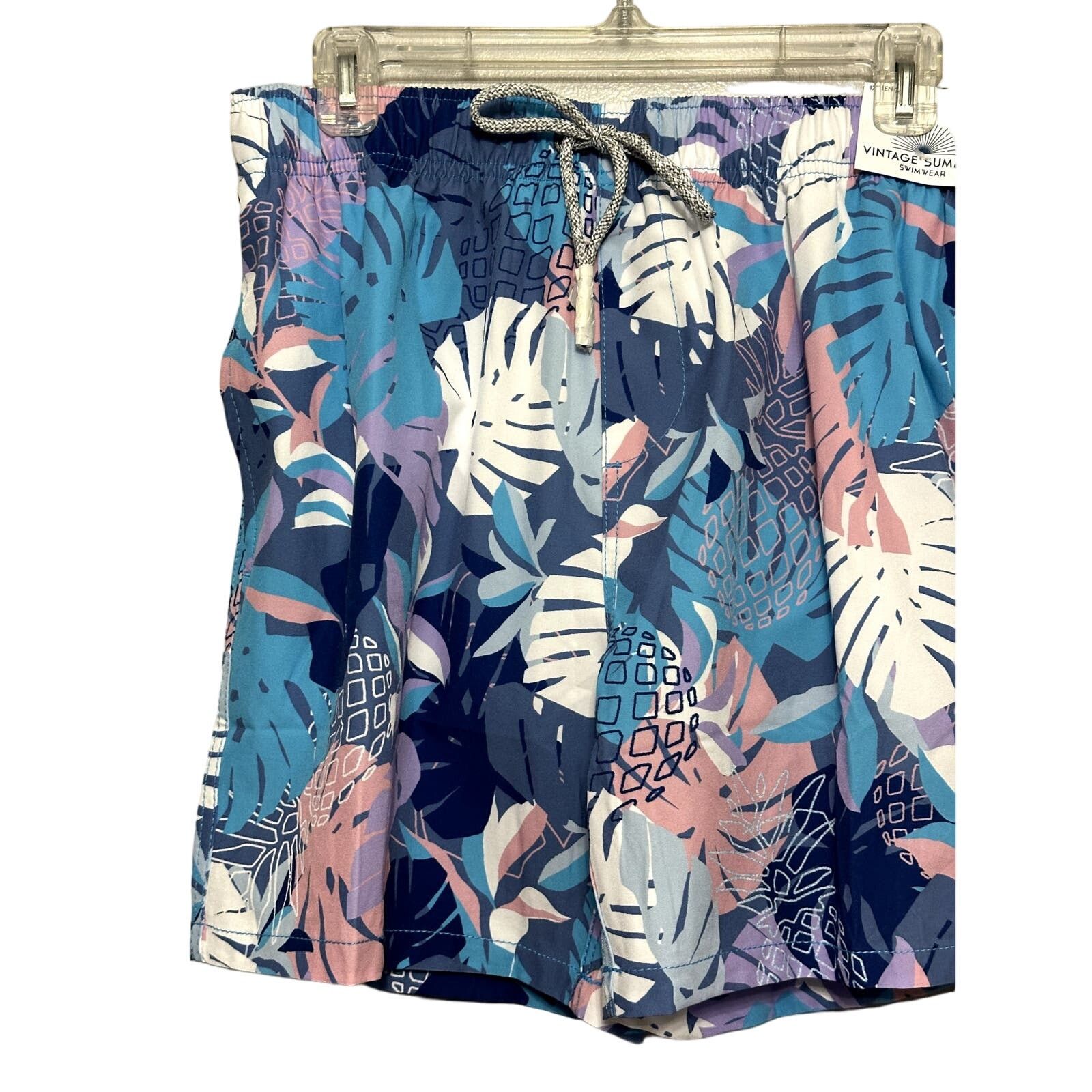 Other Vintage Swim Trunks Quick Dry Tropical Leaf Print XL NWT Size US 32 / EU 48 - 2 Thumbnail