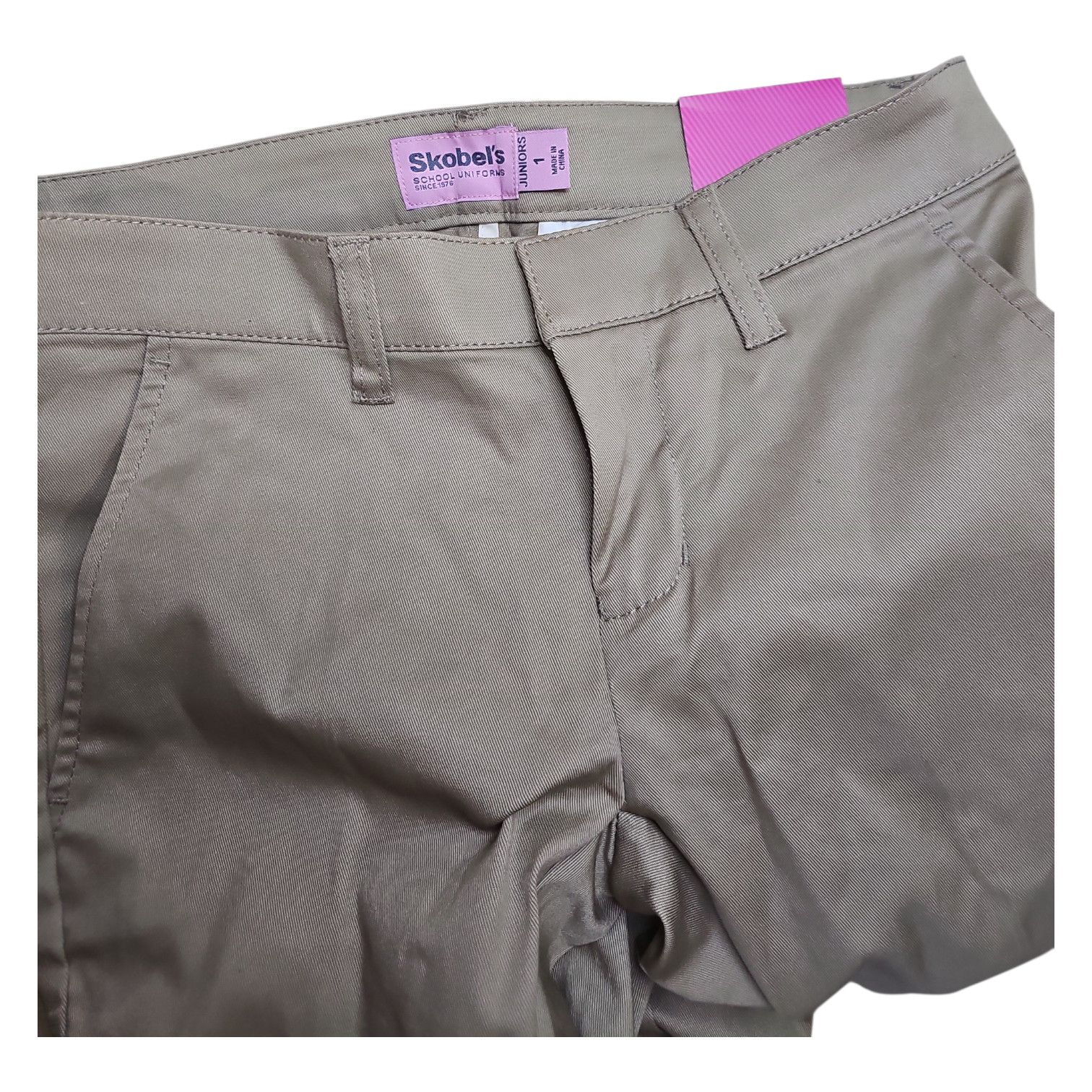 Other Junior's Khaki Classic Slim Fit Straight Leg Uniform Pants Size 24" / US 00 / IT 34 - 5 Thumbnail