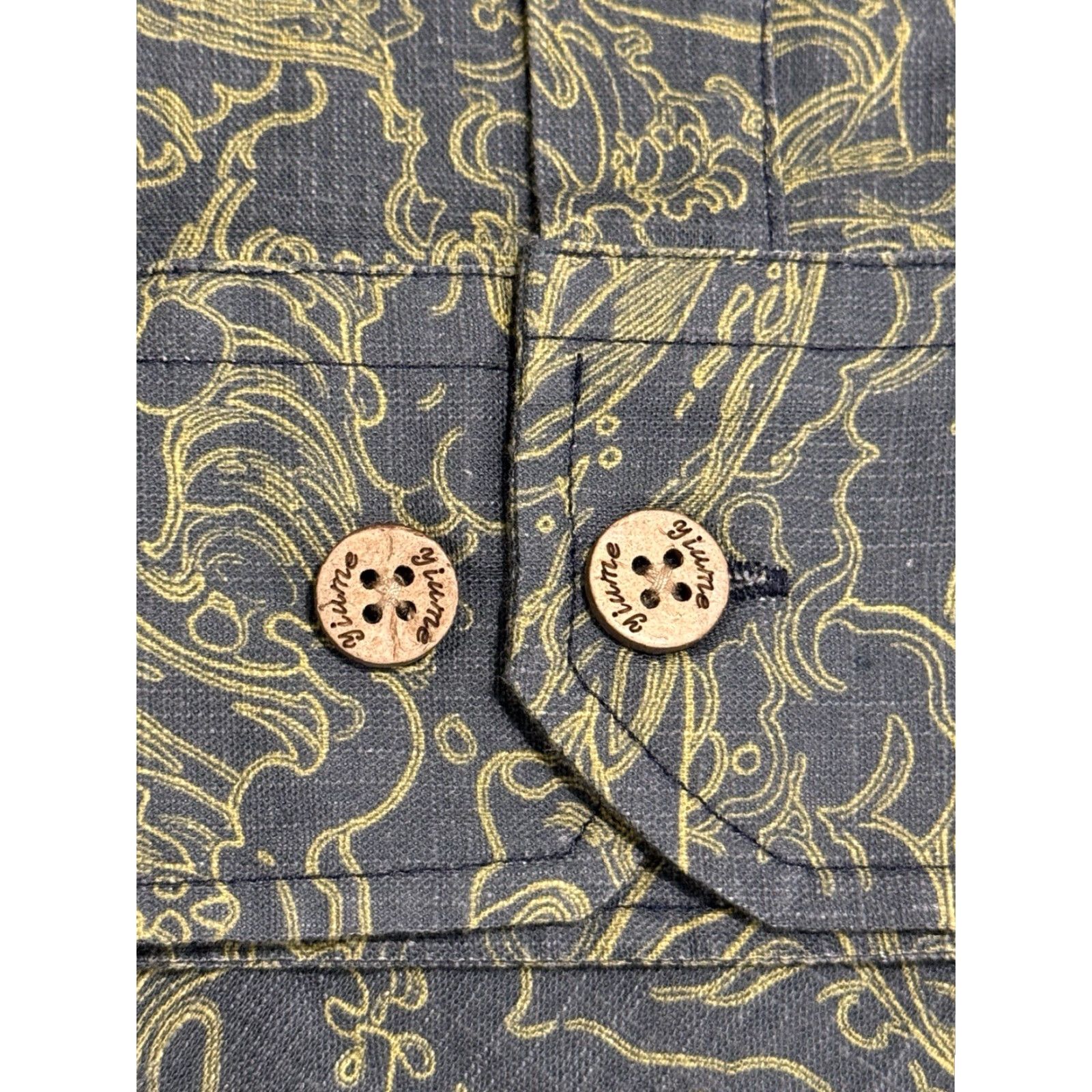 Vintage Yiume L/S Hawaiian Button-Down Shirt Mens Large Dance Of The Sea NWT Size US L / EU 52-54 / 3 - 4 Thumbnail